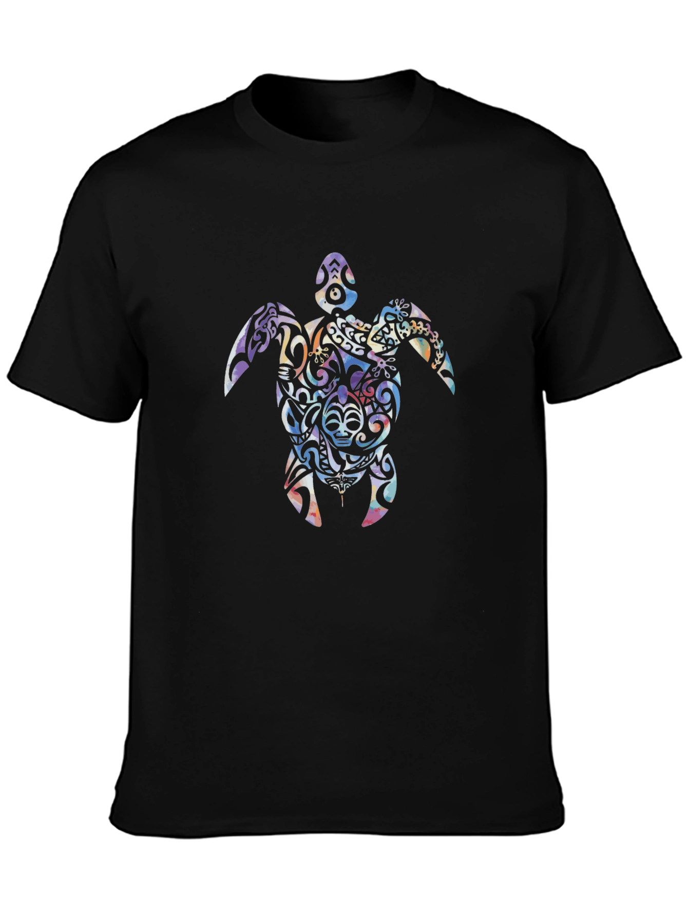 Tribal Turtle Graphic Tee - Black