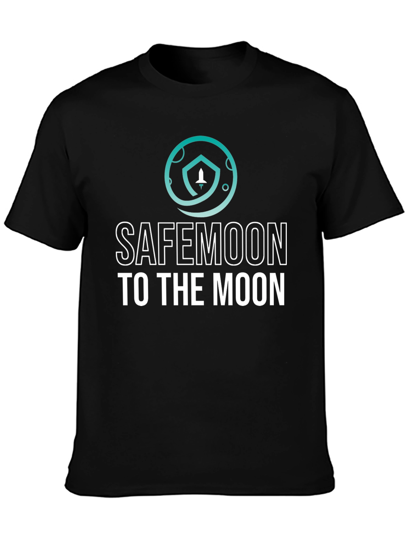 Safemoon To The Moon Black T-Shirt Crypto Rocket