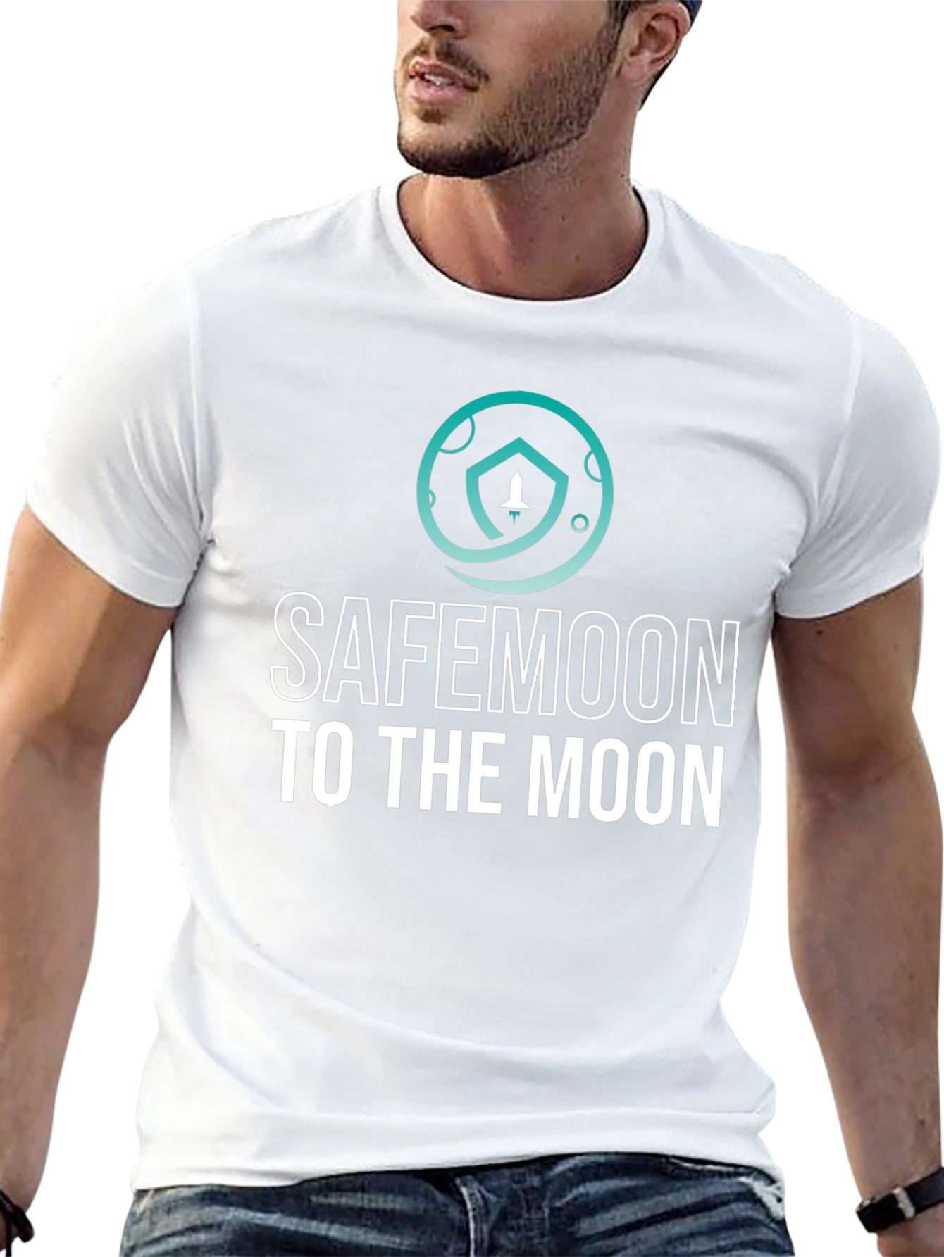 Safemoon To The Moon Black T-Shirt Crypto Rocket