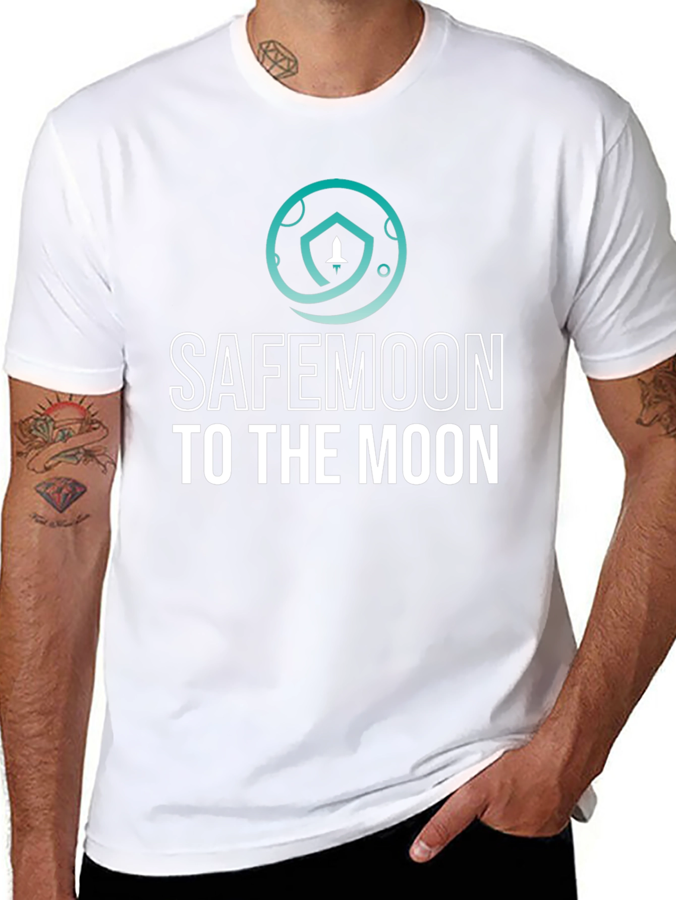 Safemoon To The Moon Black T-Shirt Crypto Rocket