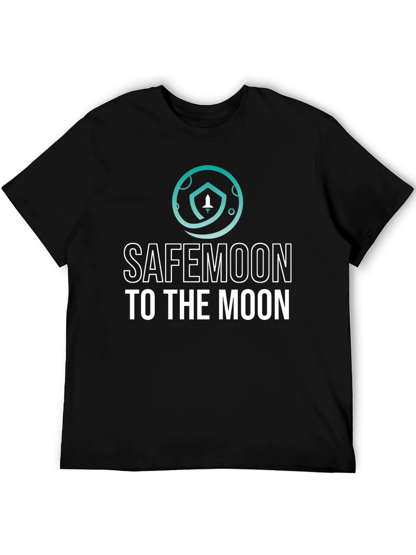 Safemoon To The Moon Black T-Shirt Crypto Rocket