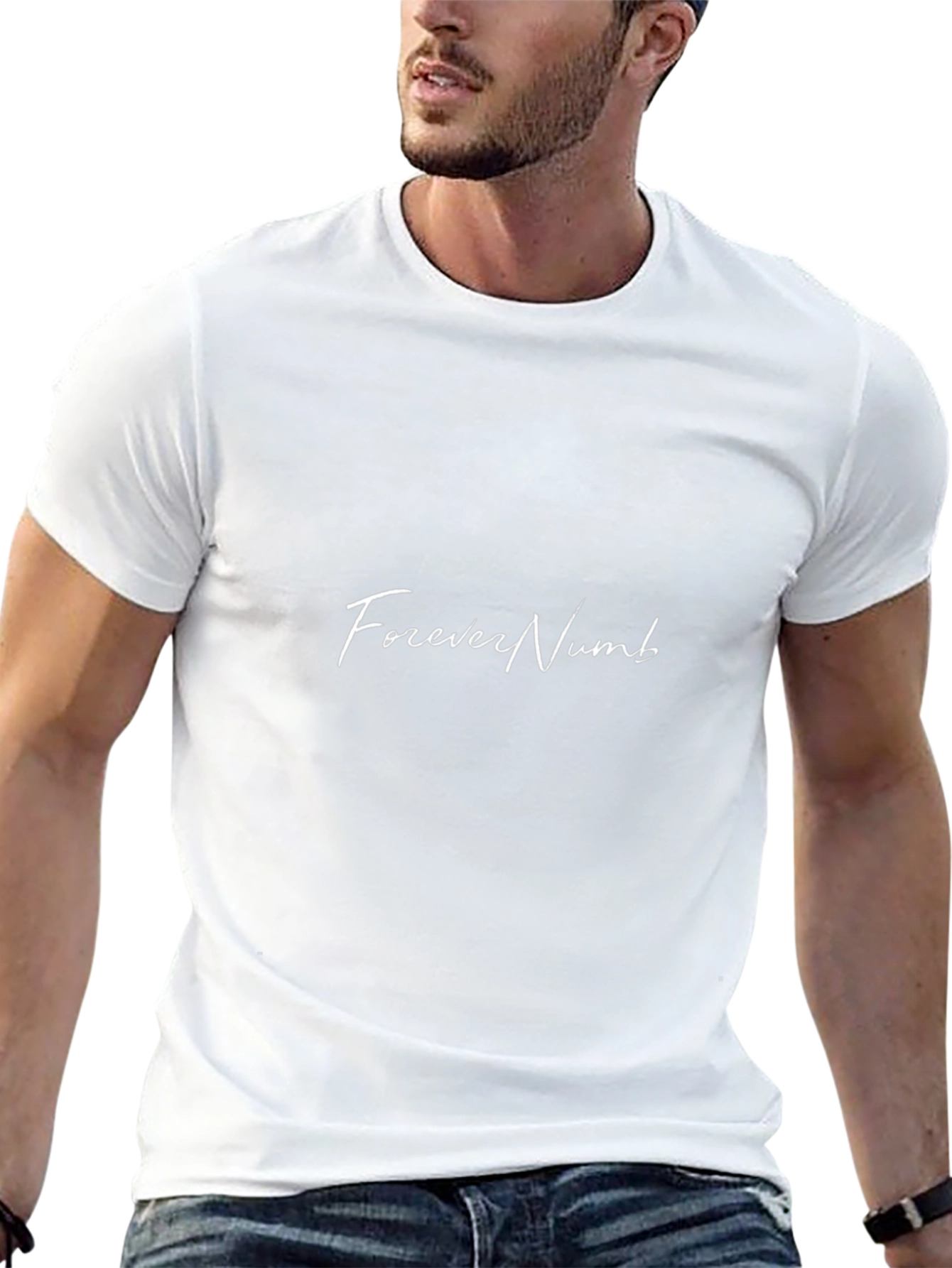 Forever Numb Graphic Print Black T-Shirt