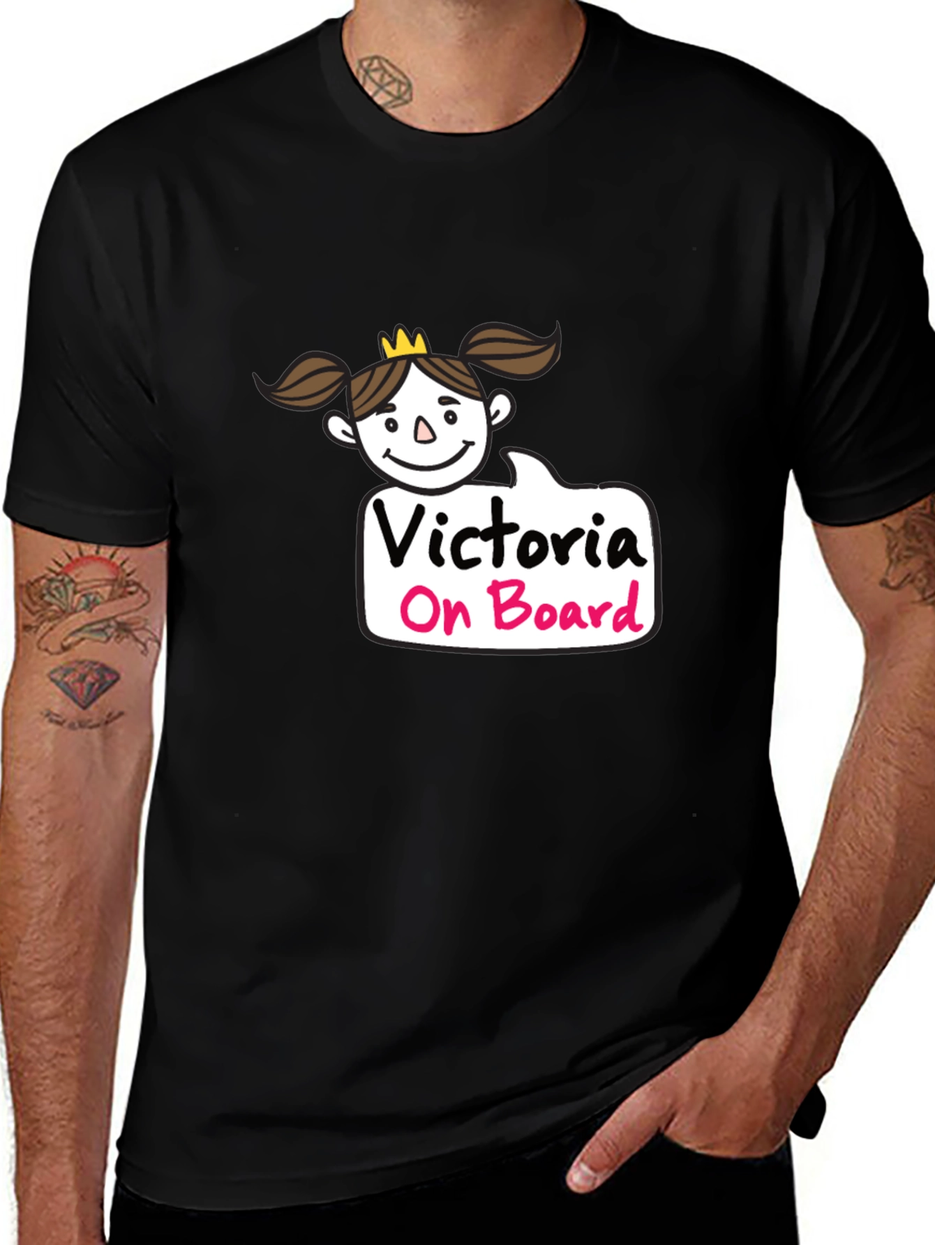 Victoria On Board Black T-Shirt