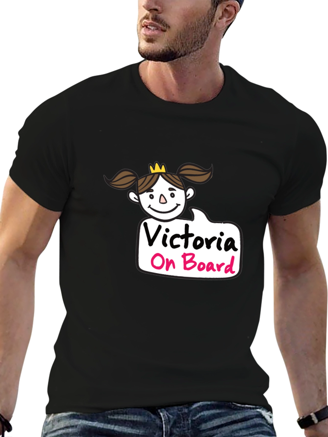 Victoria On Board Black T-Shirt
