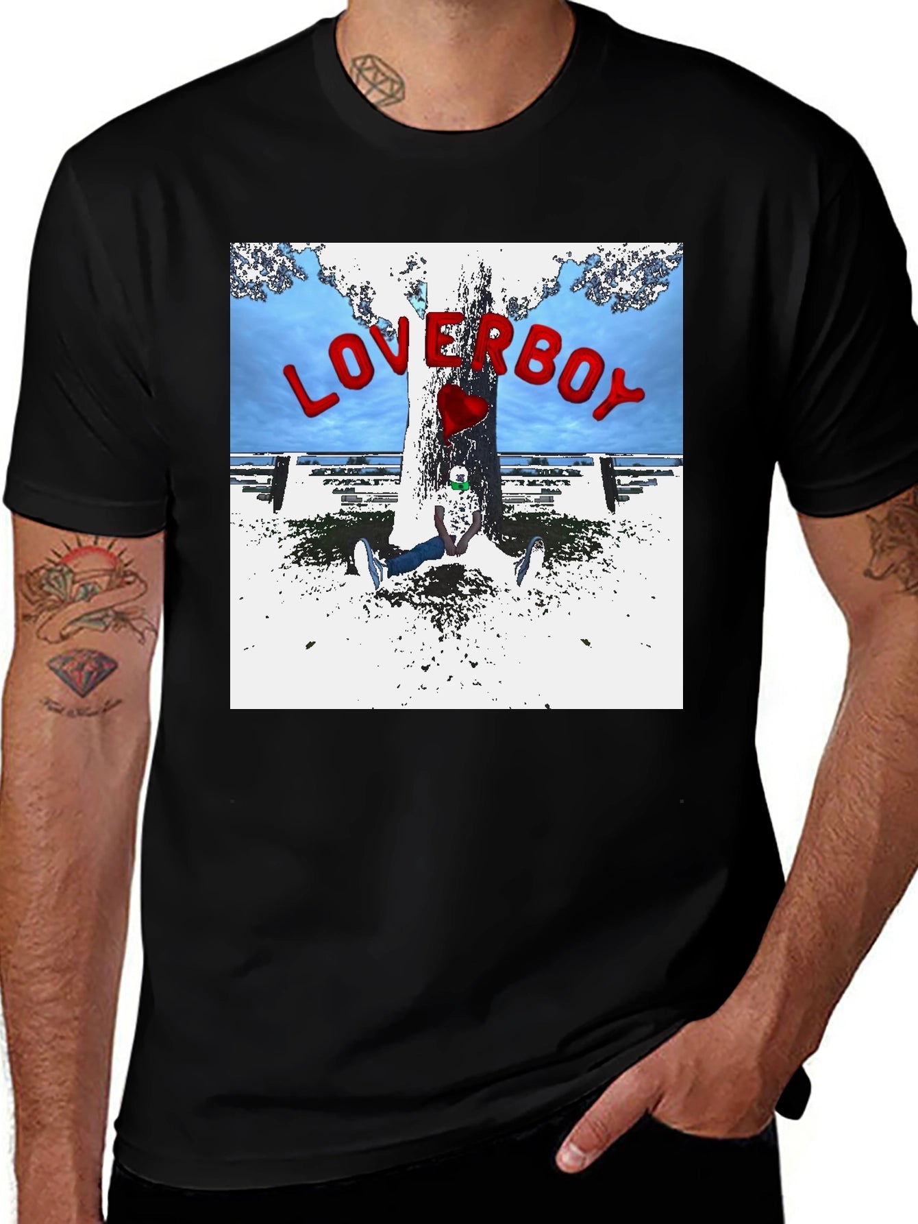 Loverboy Graphic Print Black T-Shirt