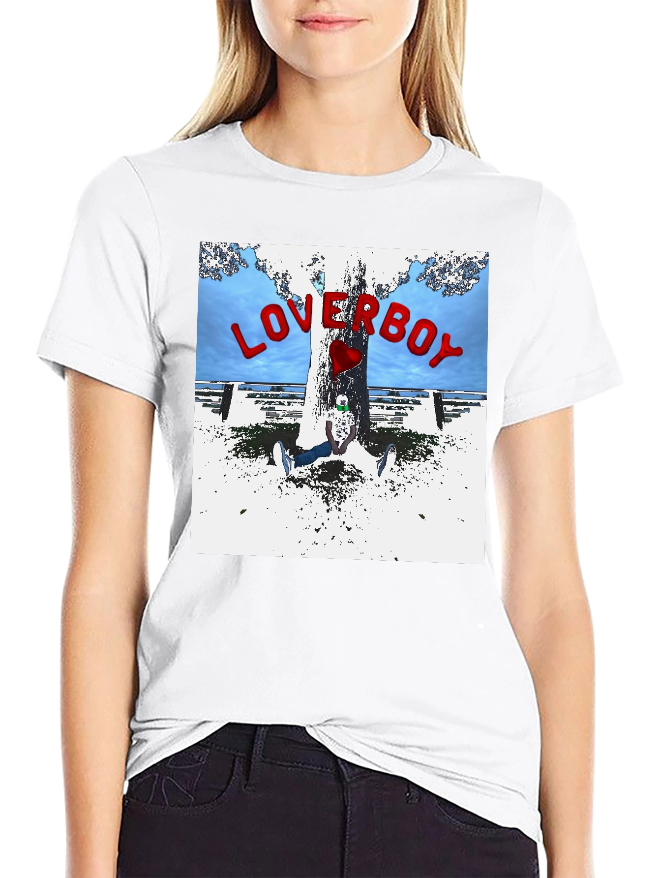 Loverboy Graphic Print Black T-Shirt