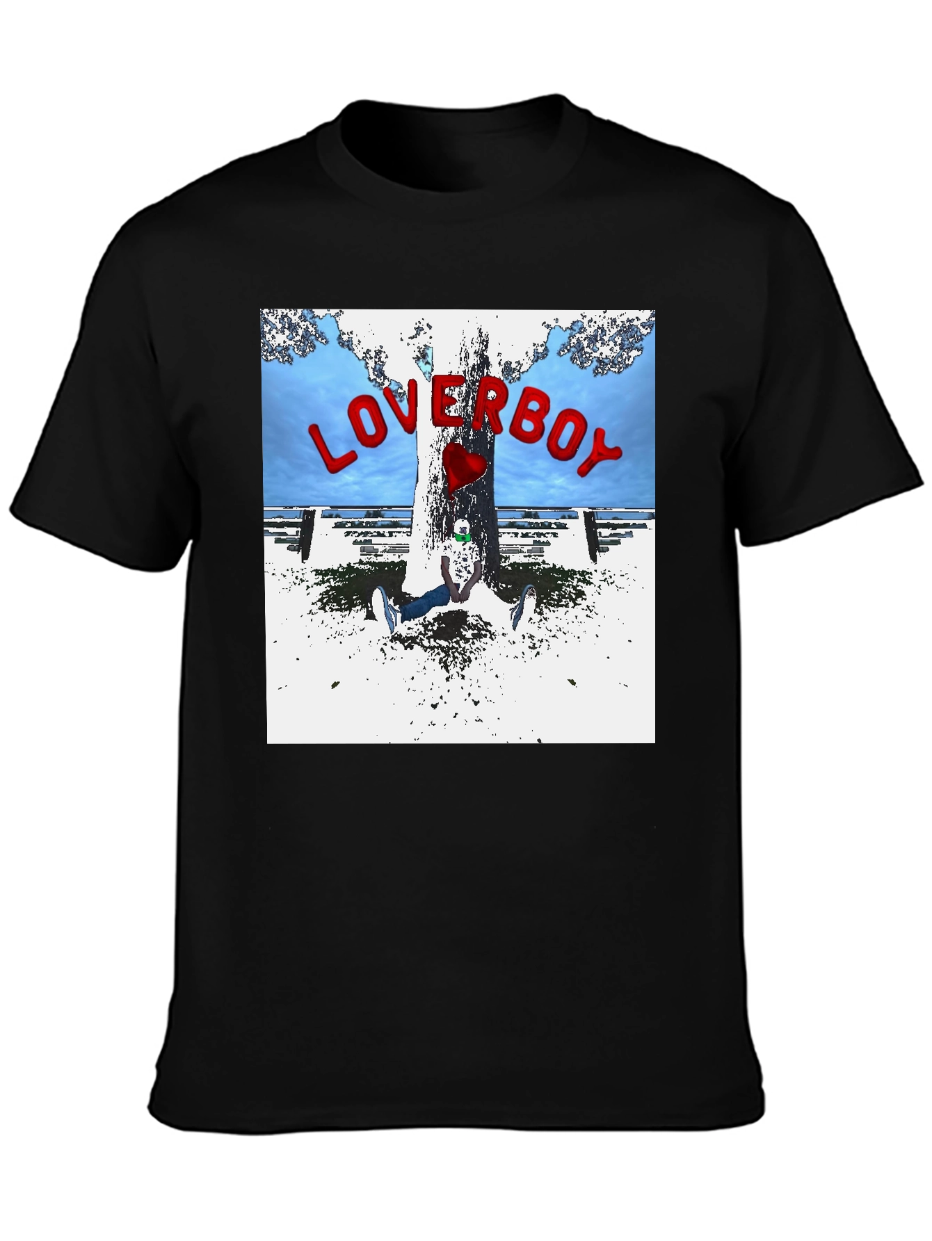 Loverboy Graphic Print Black T-Shirt