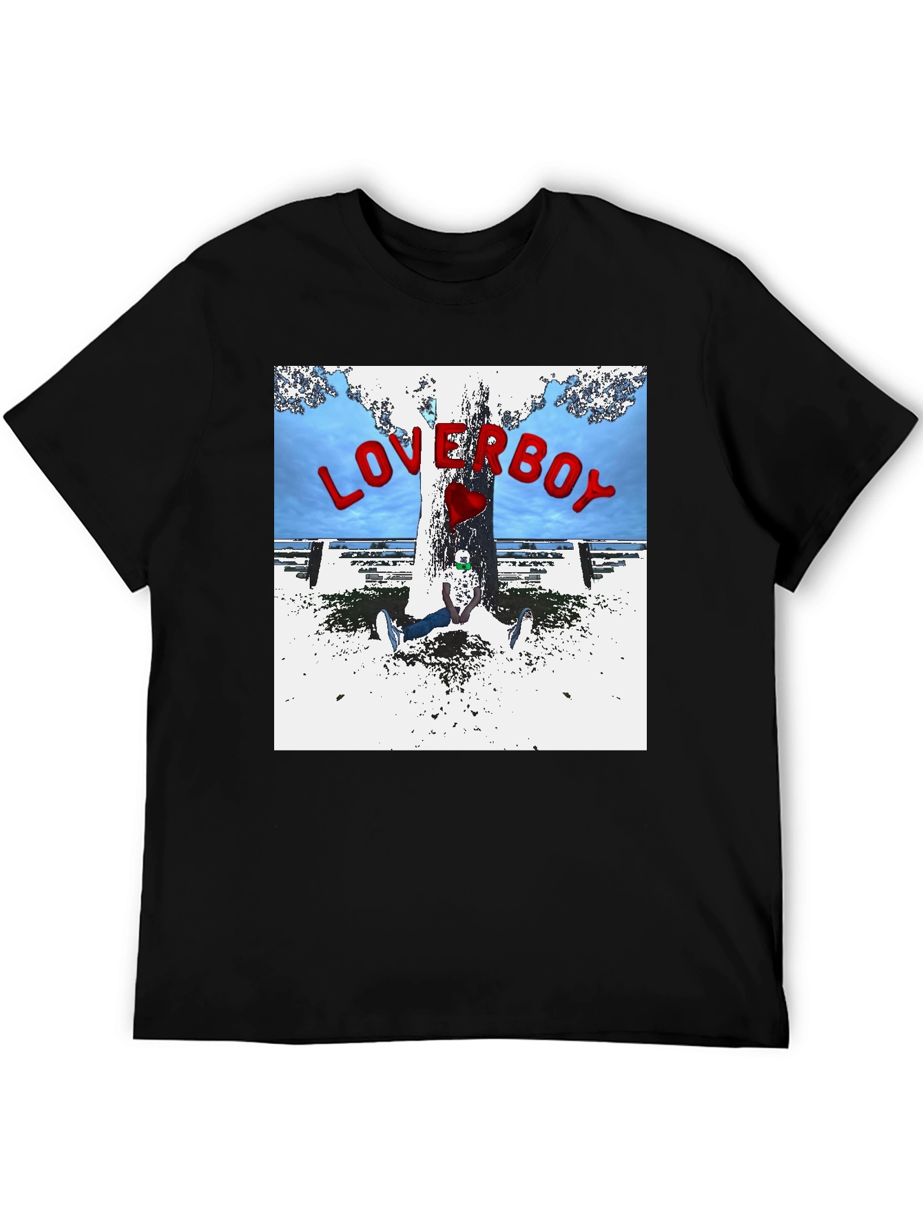 Loverboy Graphic Print Black T-Shirt