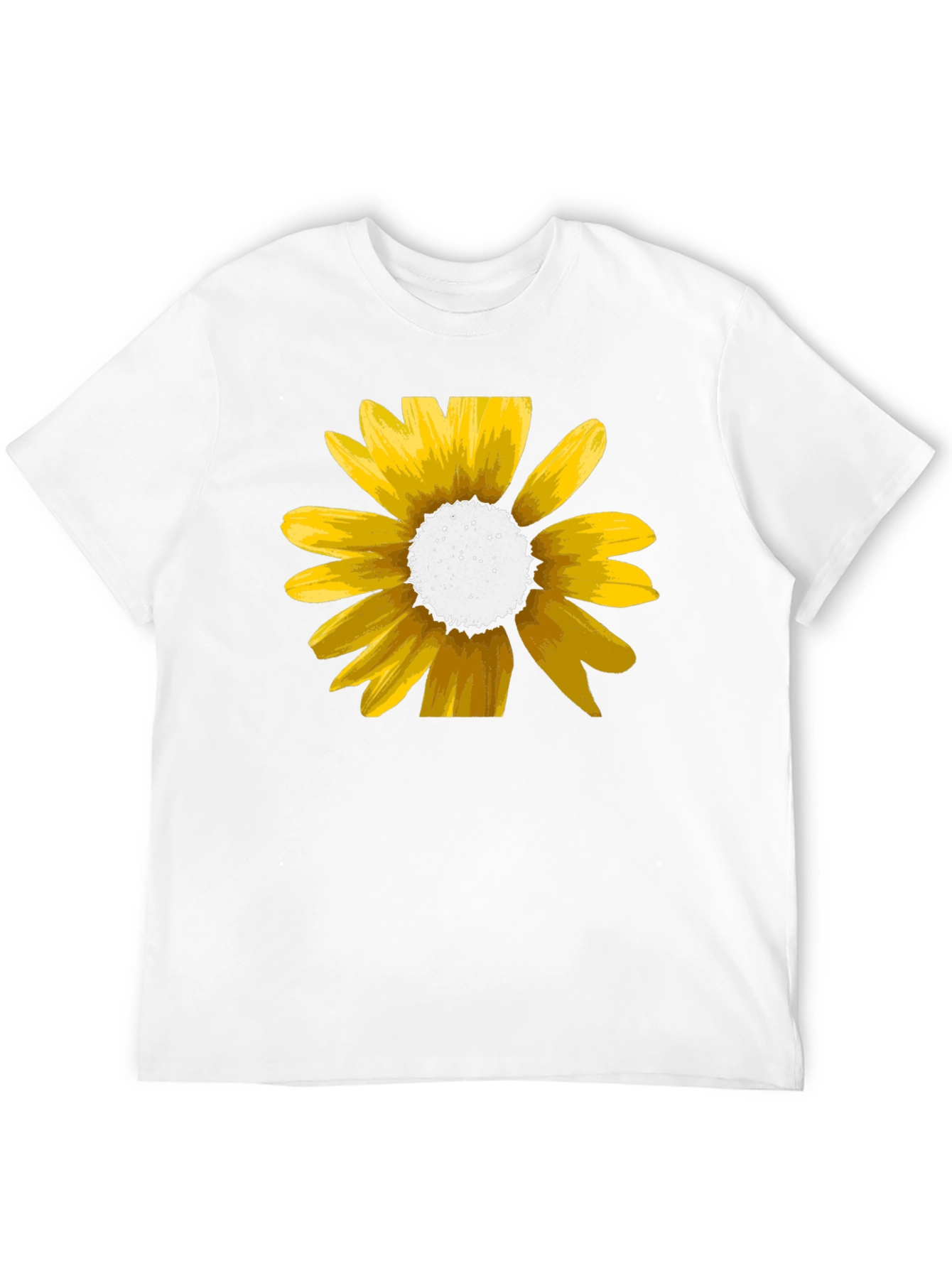 Sunflower Graphic Tee - Black Cotton Casual Shirt