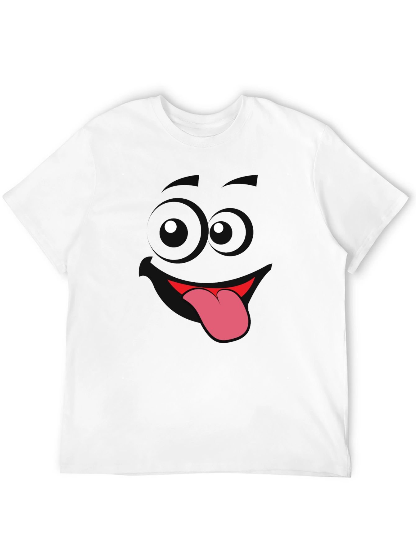 Funny Face Tongue Out T-Shirt - Black