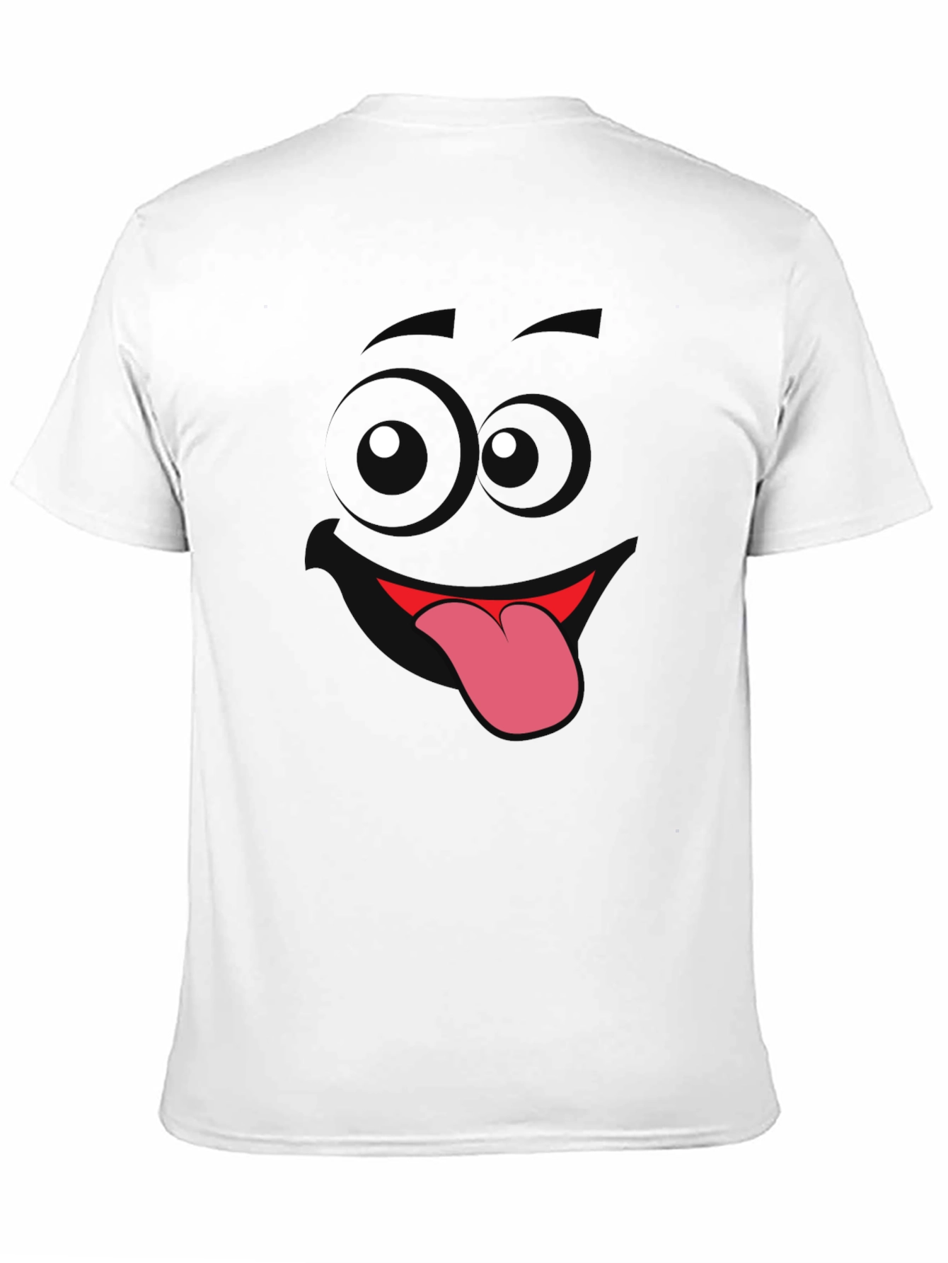 Funny Face Tongue Out T-Shirt - Black
