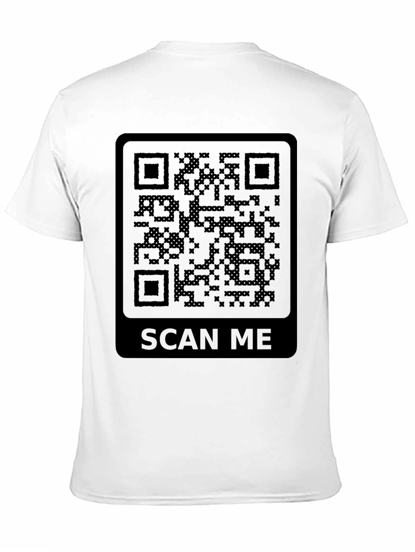 Scan Me QR Code Graphic Black T-Shirt