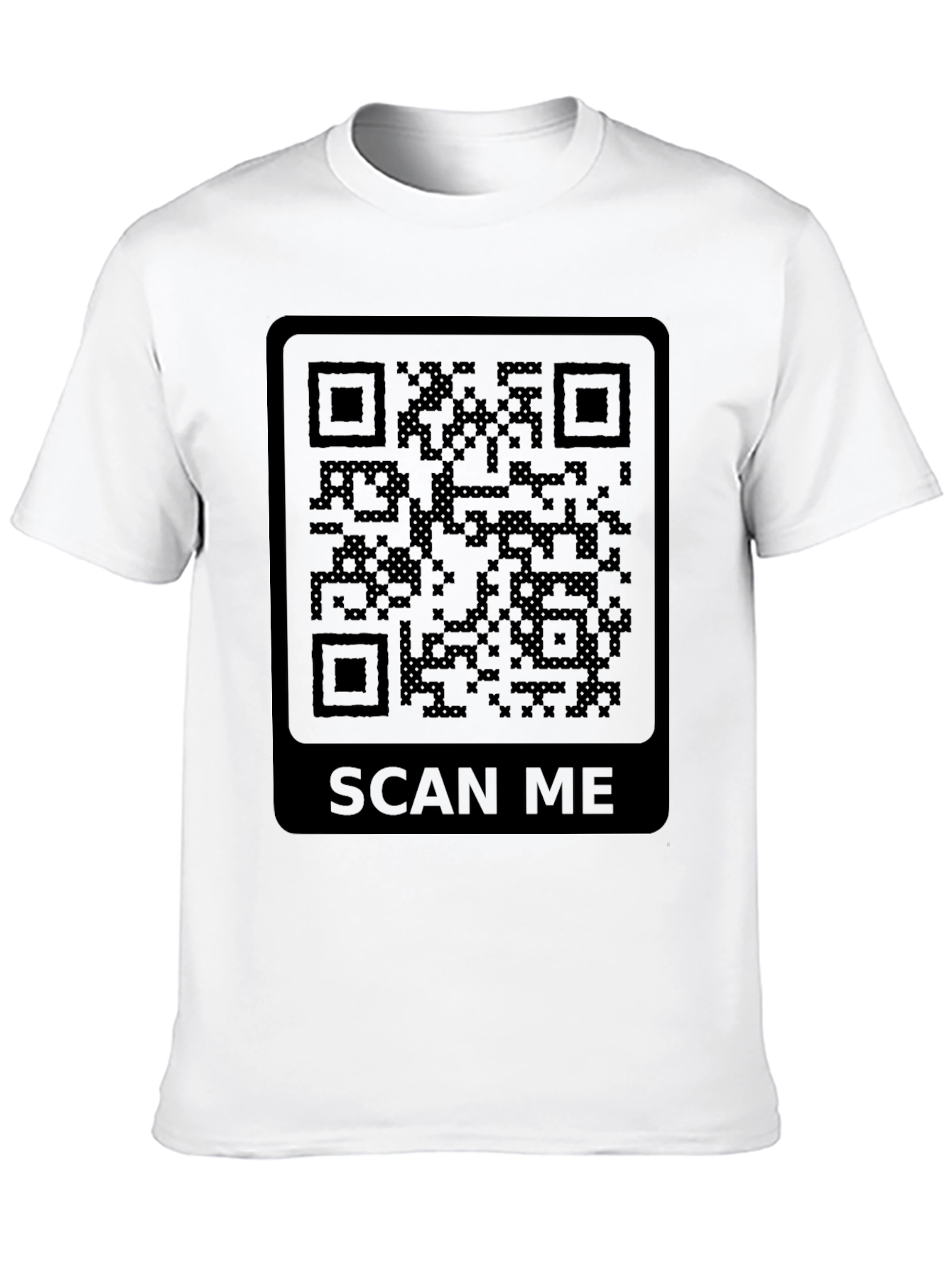 Scan Me QR Code Graphic Black T-Shirt