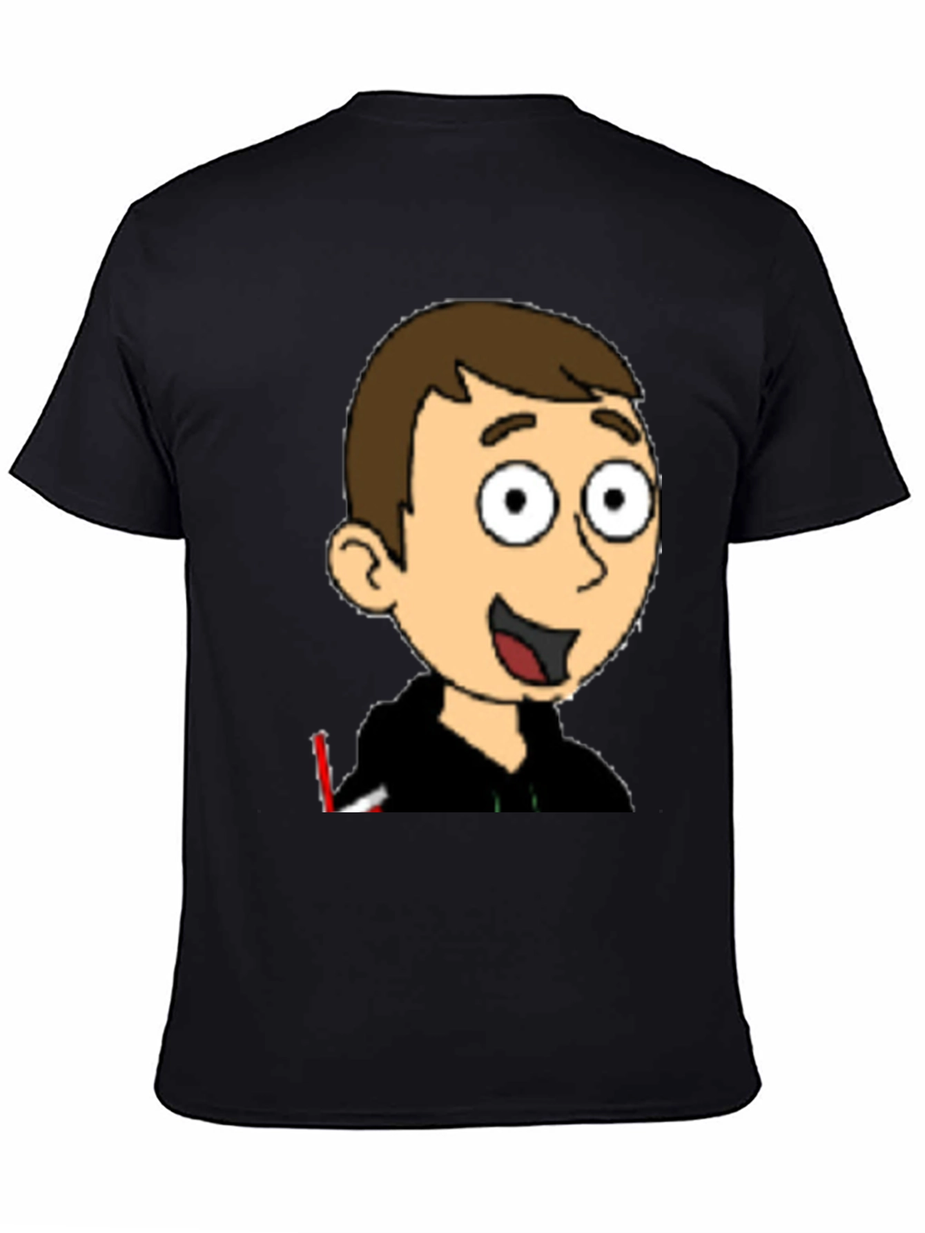 Cartoon Character Graphic Black T-Shirt