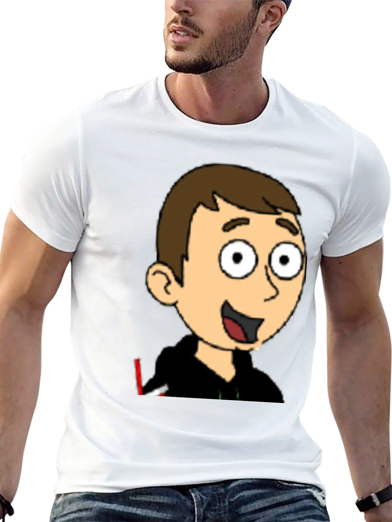 Cartoon Character Graphic Black T-Shirt