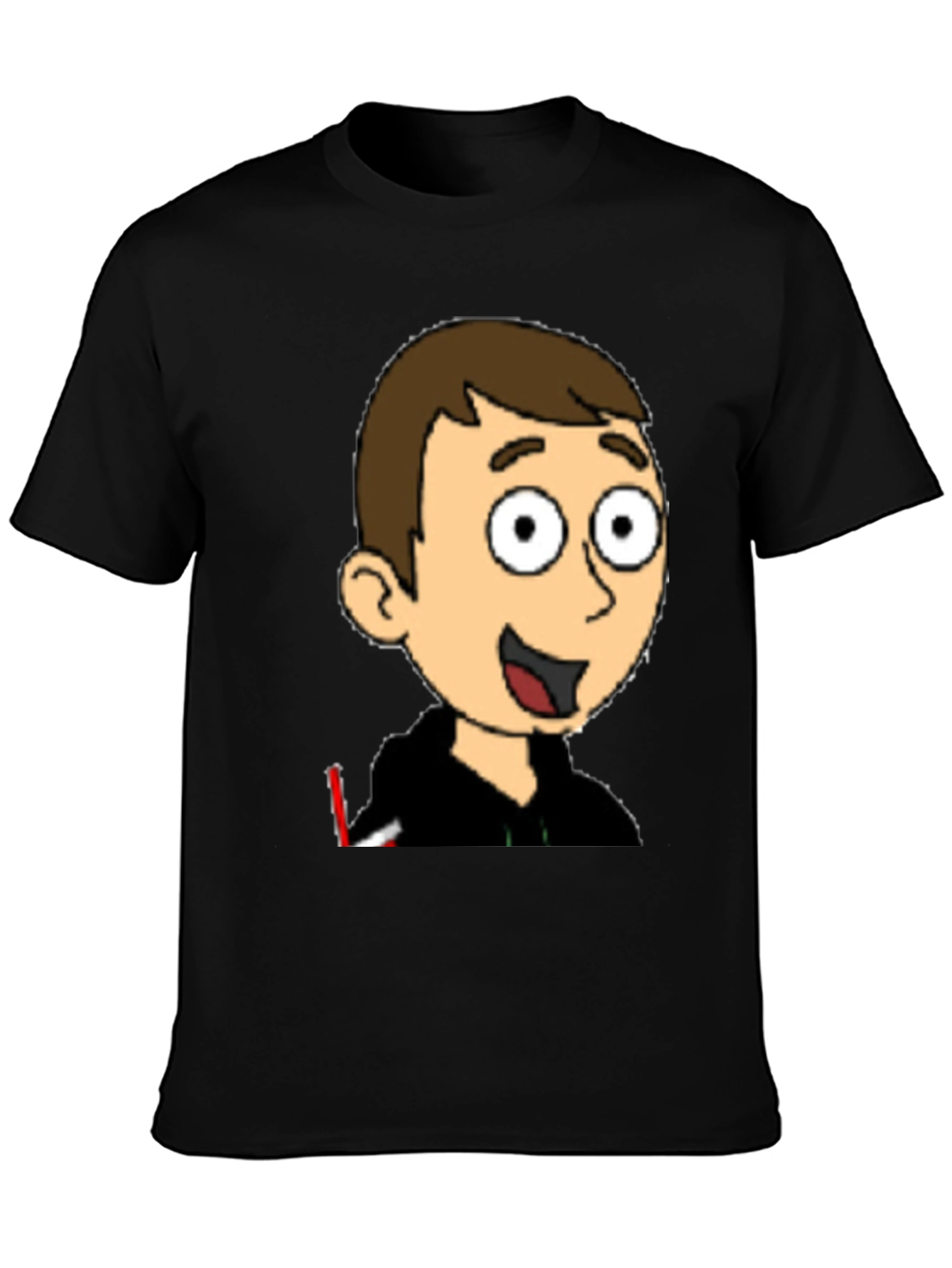 Cartoon Character Graphic Black T-Shirt