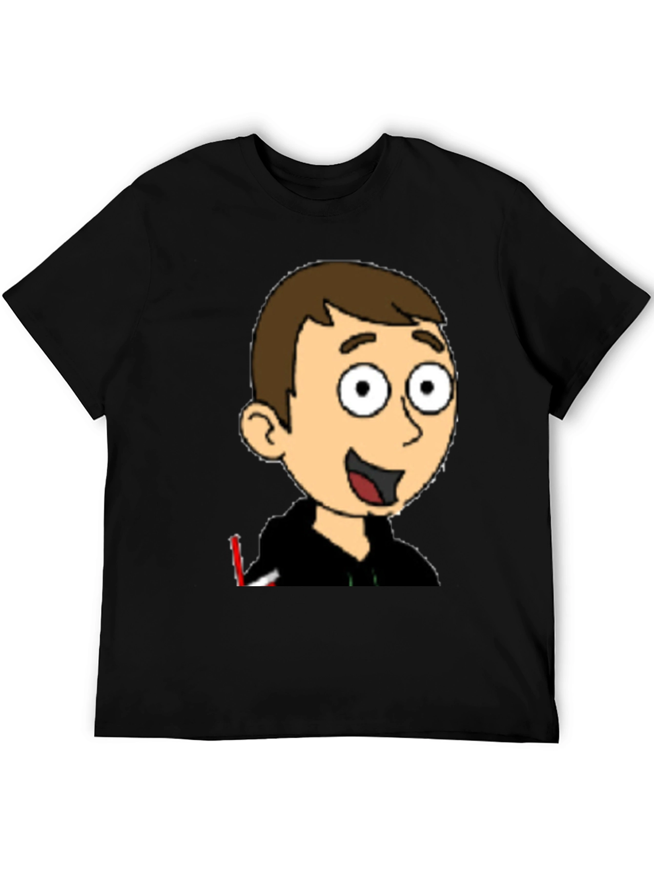 Cartoon Character Graphic Black T-Shirt