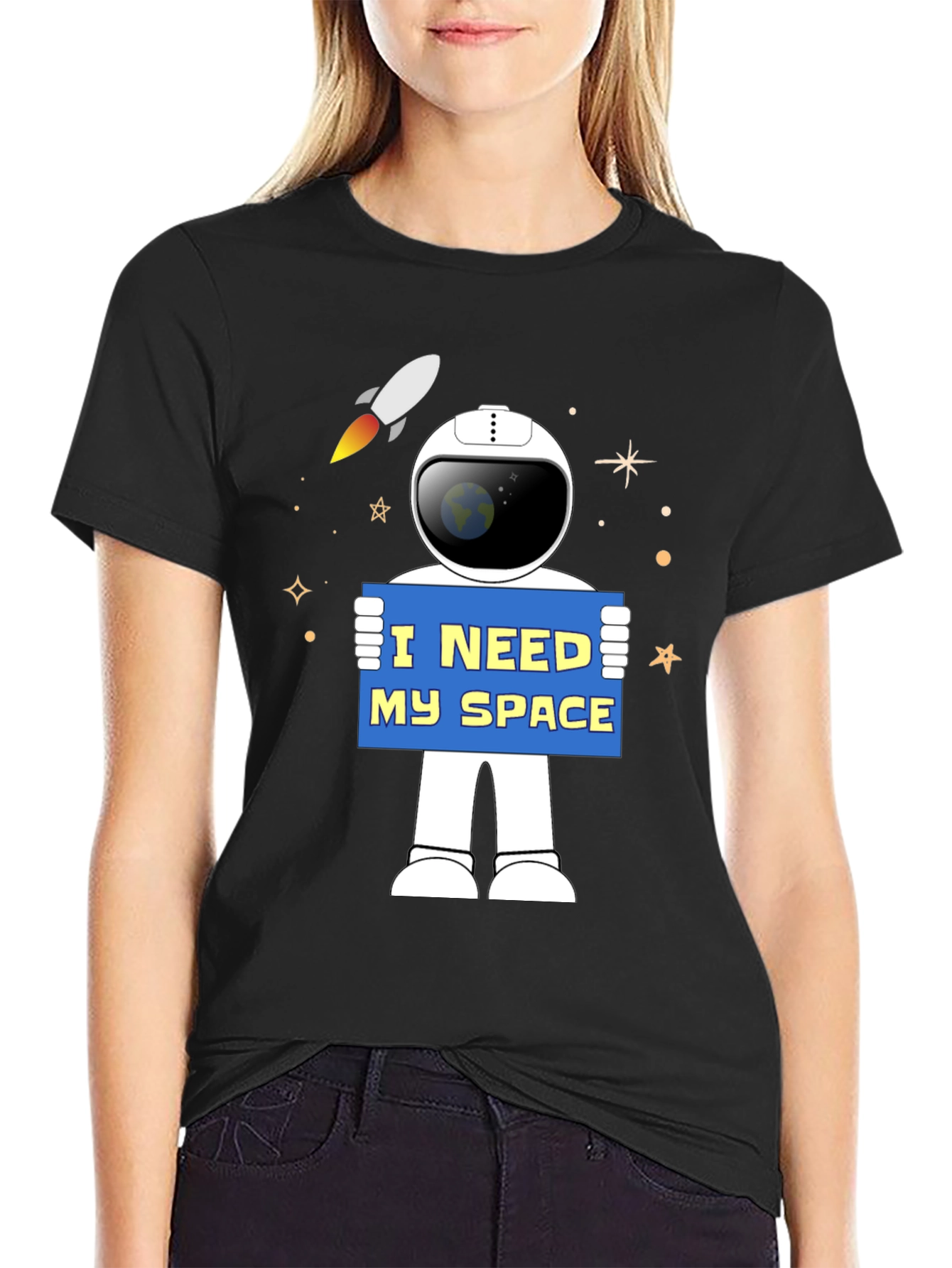 I Need My Space Astronaut Graphic T-Shirt