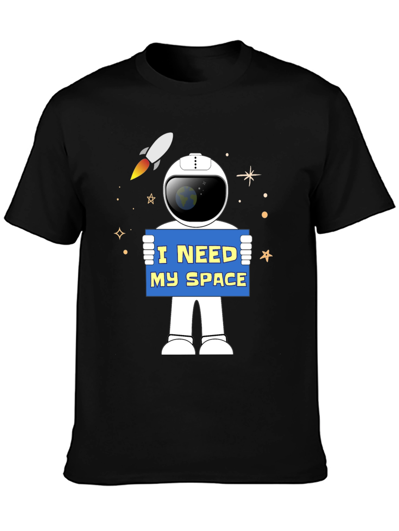 I Need My Space Astronaut Graphic T-Shirt
