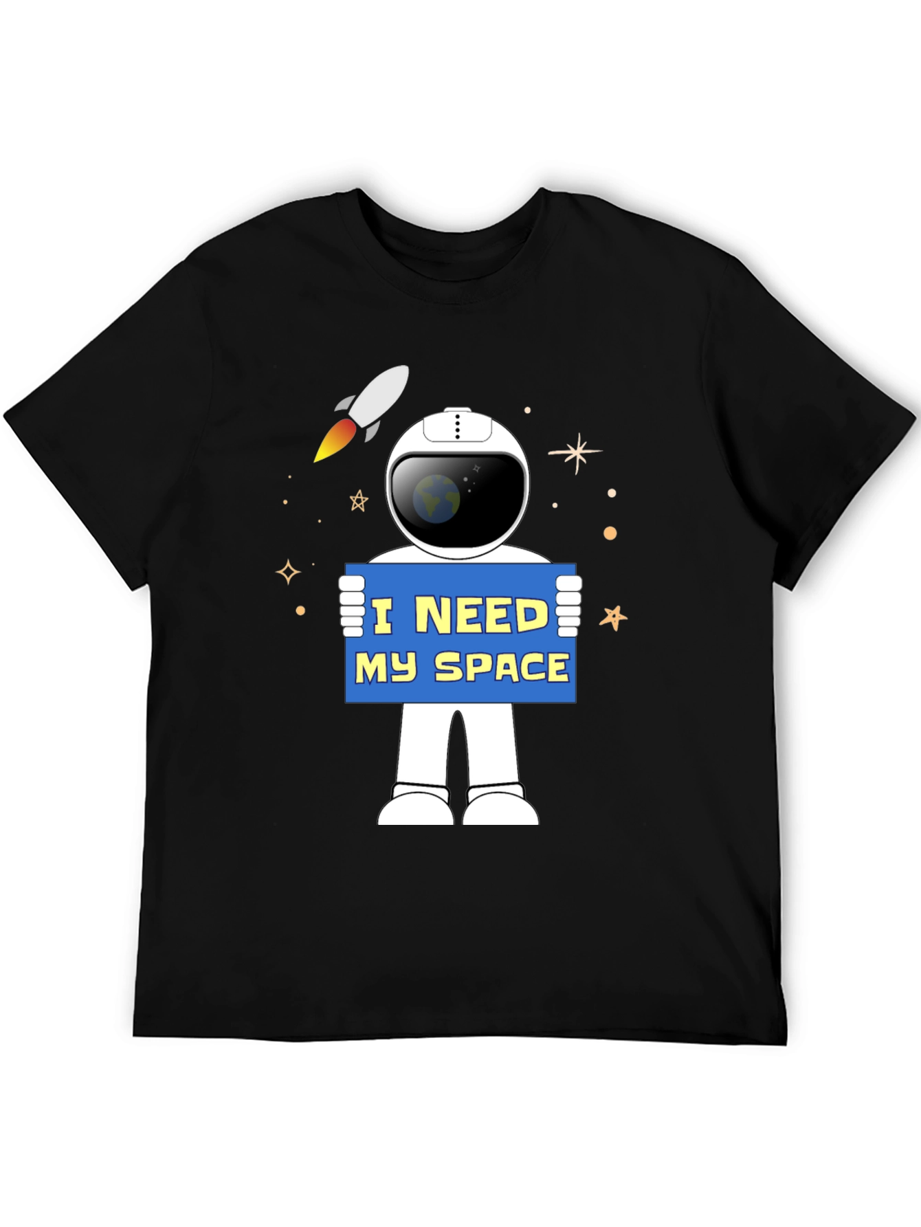 I Need My Space Astronaut Graphic T-Shirt