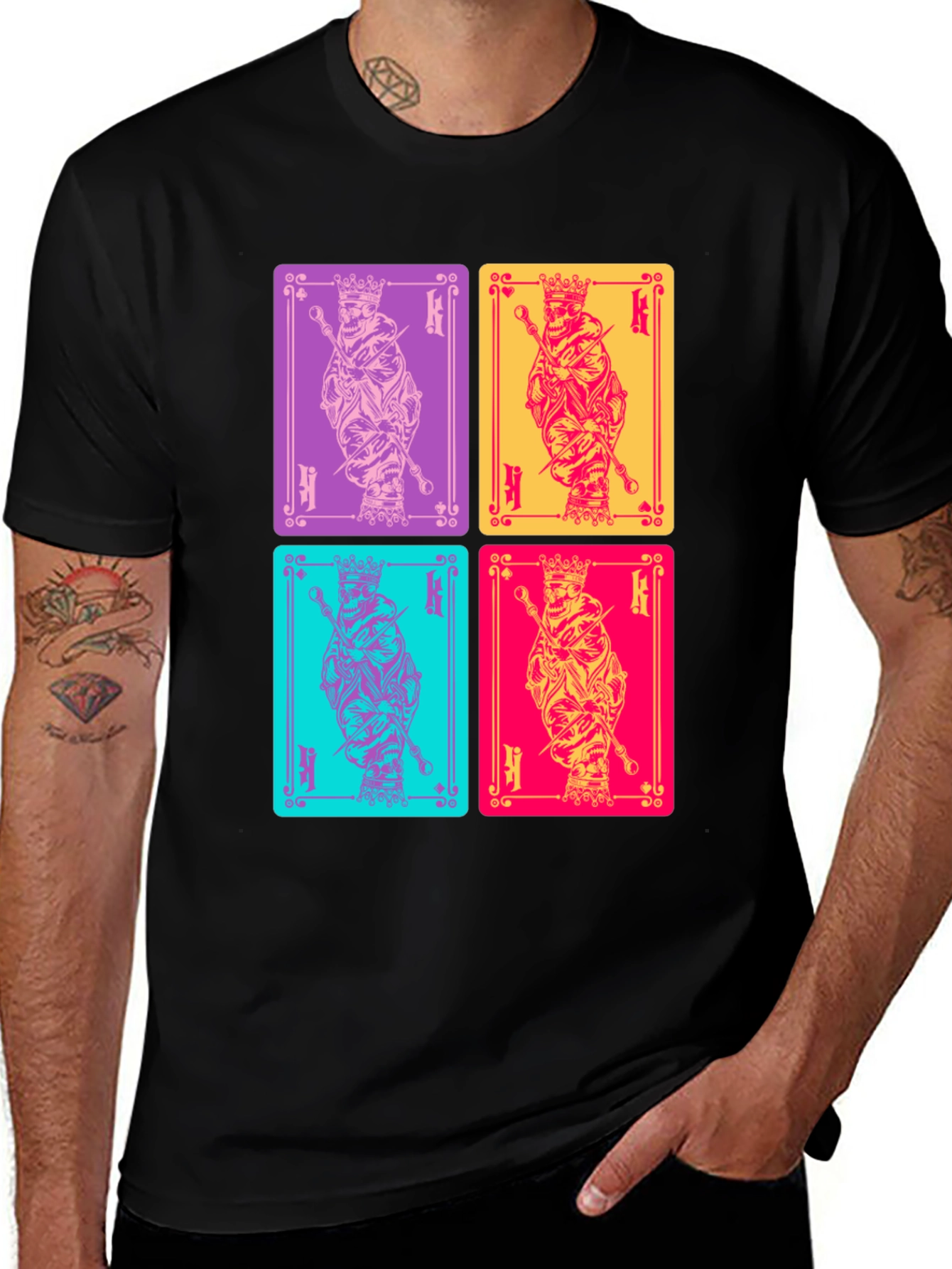 King Card T-Shirt: Graphic Print Tee