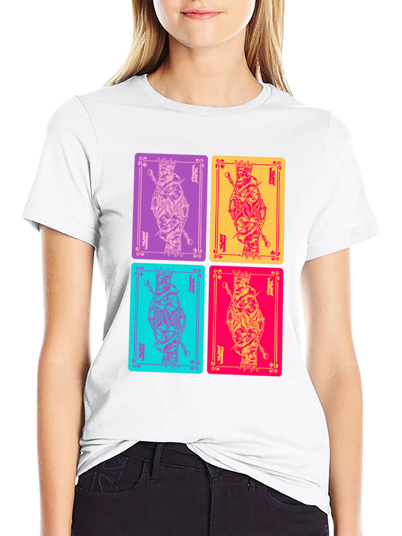 King Card T-Shirt: Graphic Print Tee