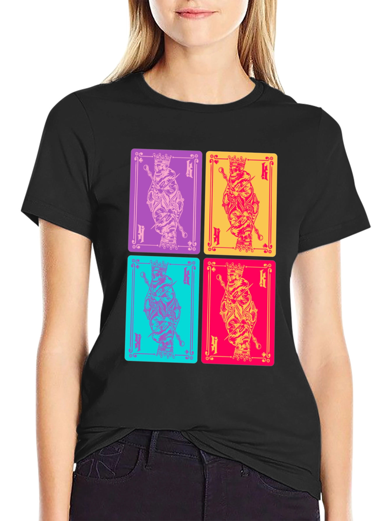 King Card T-Shirt: Graphic Print Tee