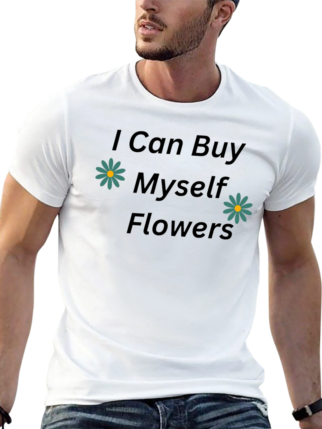 I Can Buy Myself Flowers Black Tee