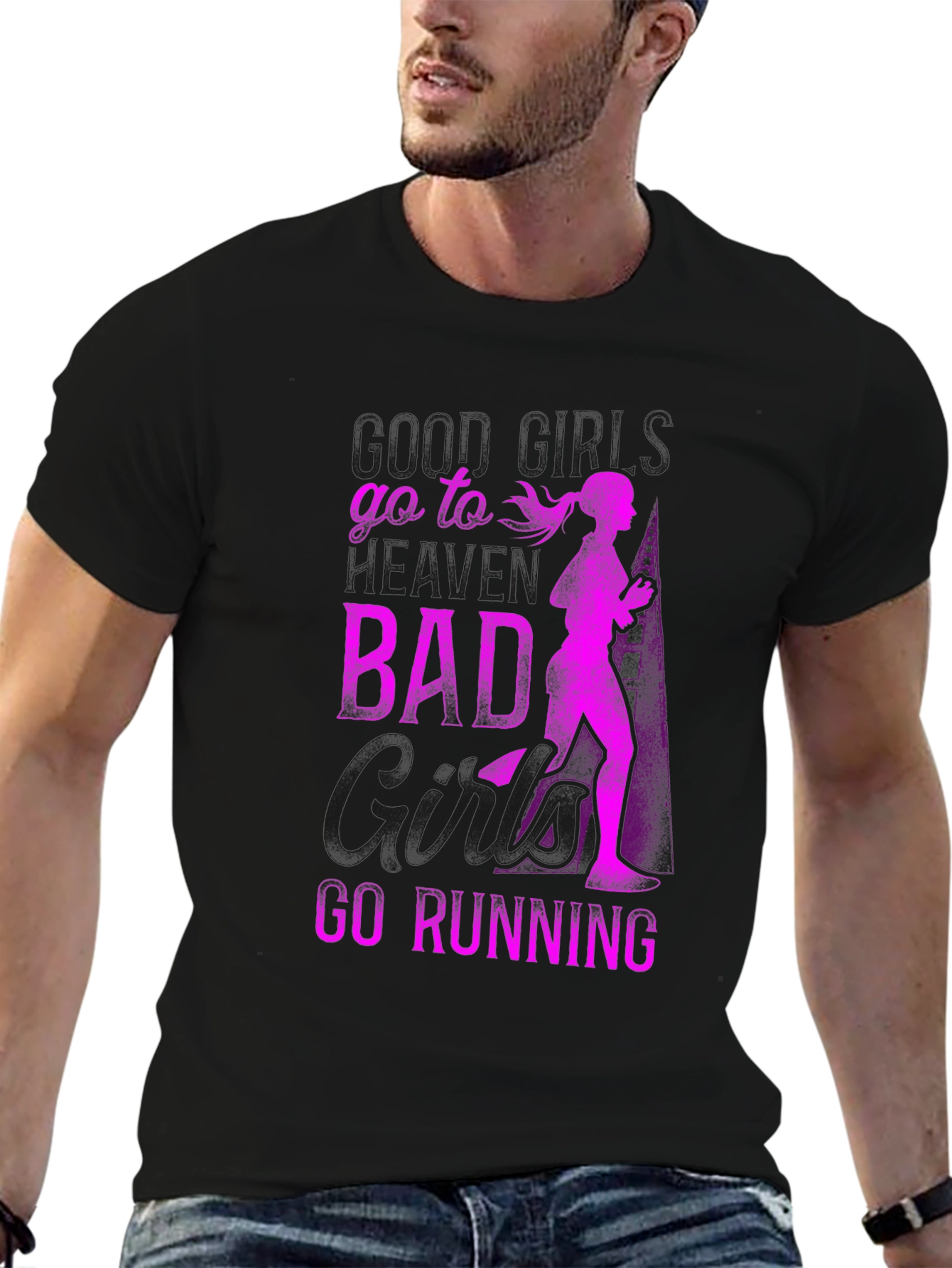 Bad Girls Go Running Graphic T-Shirt