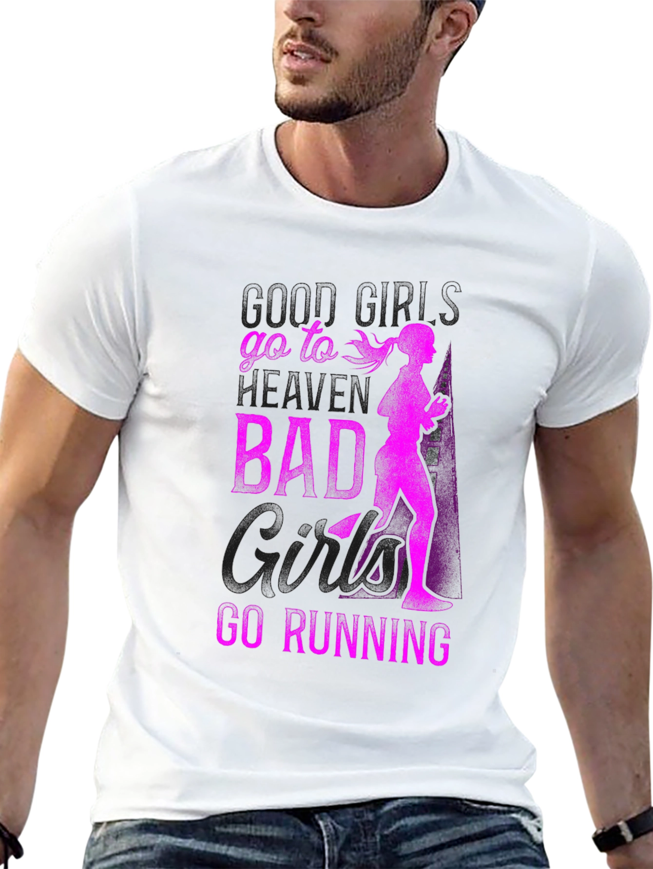 Bad Girls Go Running Graphic T-Shirt