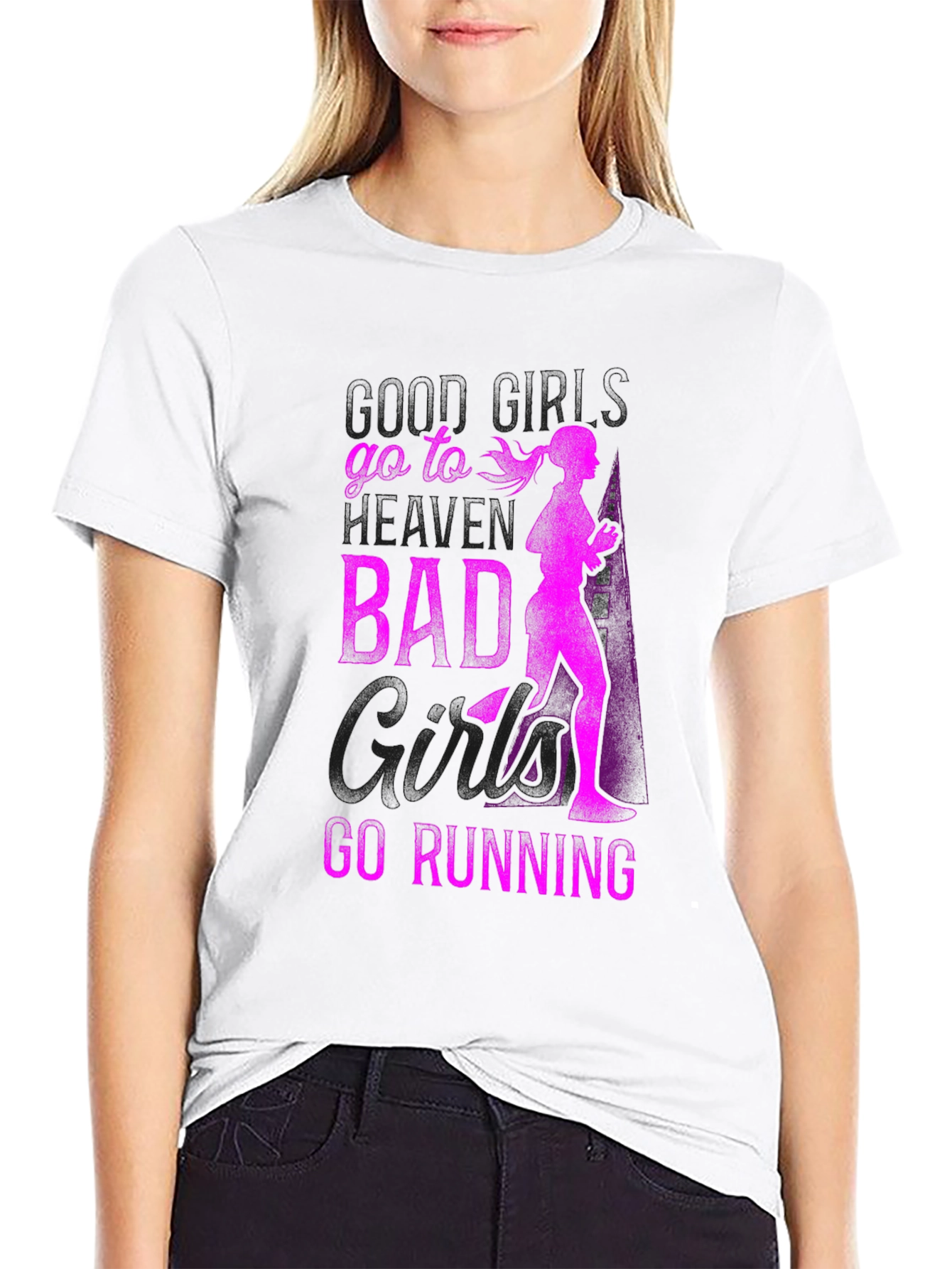 Bad Girls Go Running Graphic T-Shirt