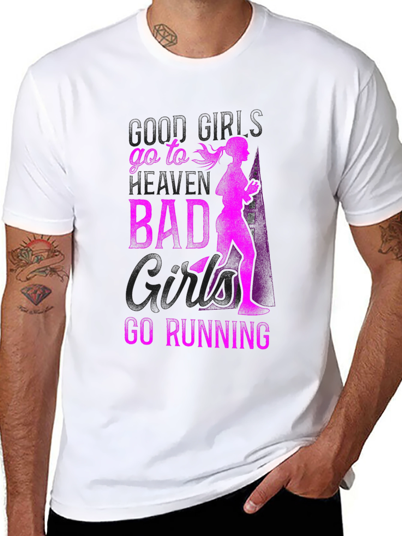 Bad Girls Go Running Graphic T-Shirt