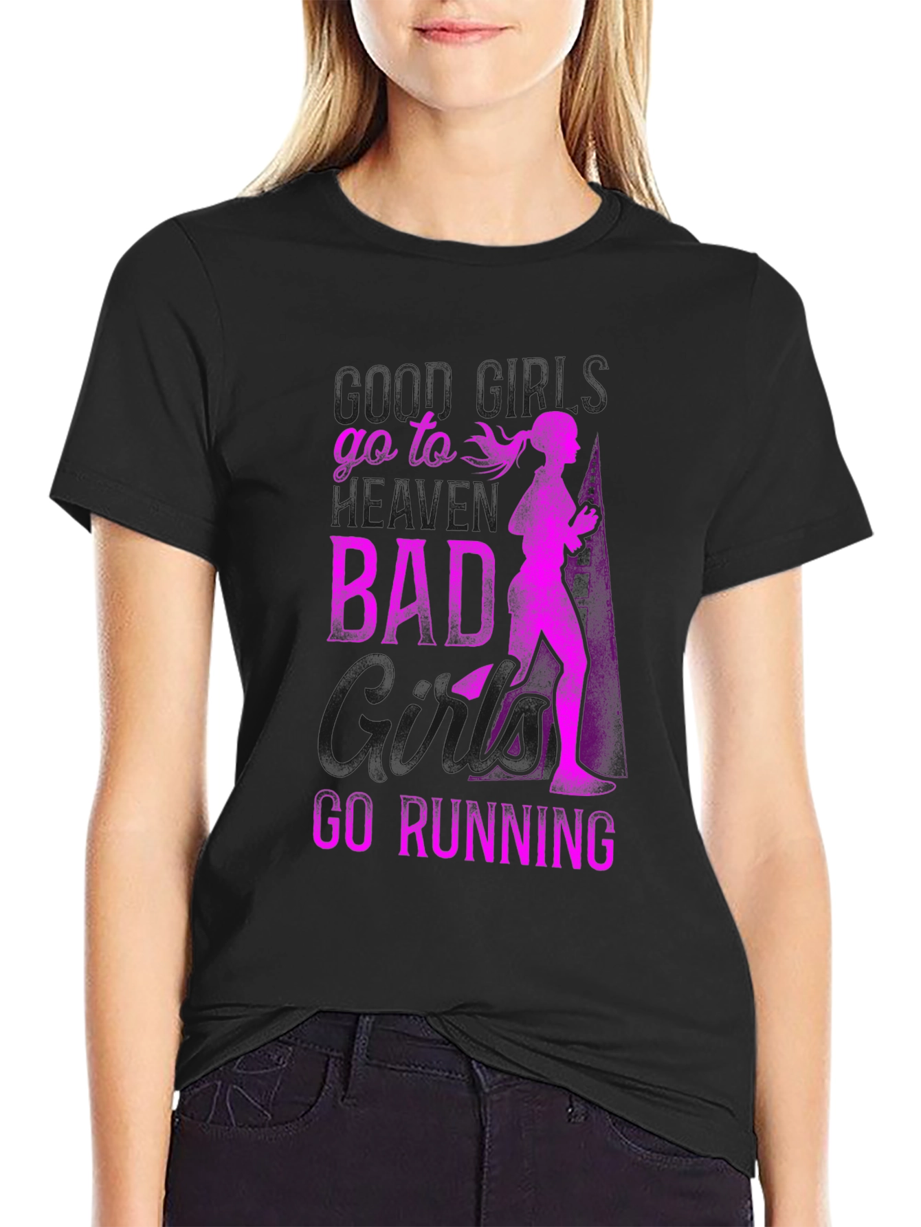 Bad Girls Go Running Graphic T-Shirt