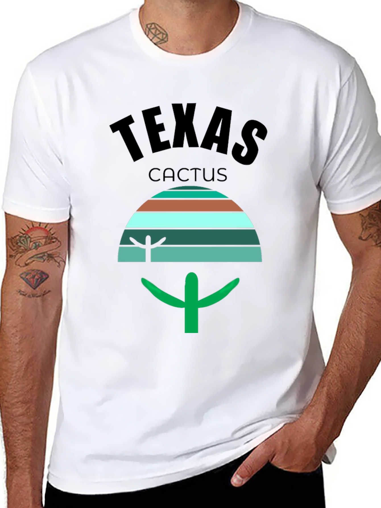 Texas Cactus Retro T-Shirt