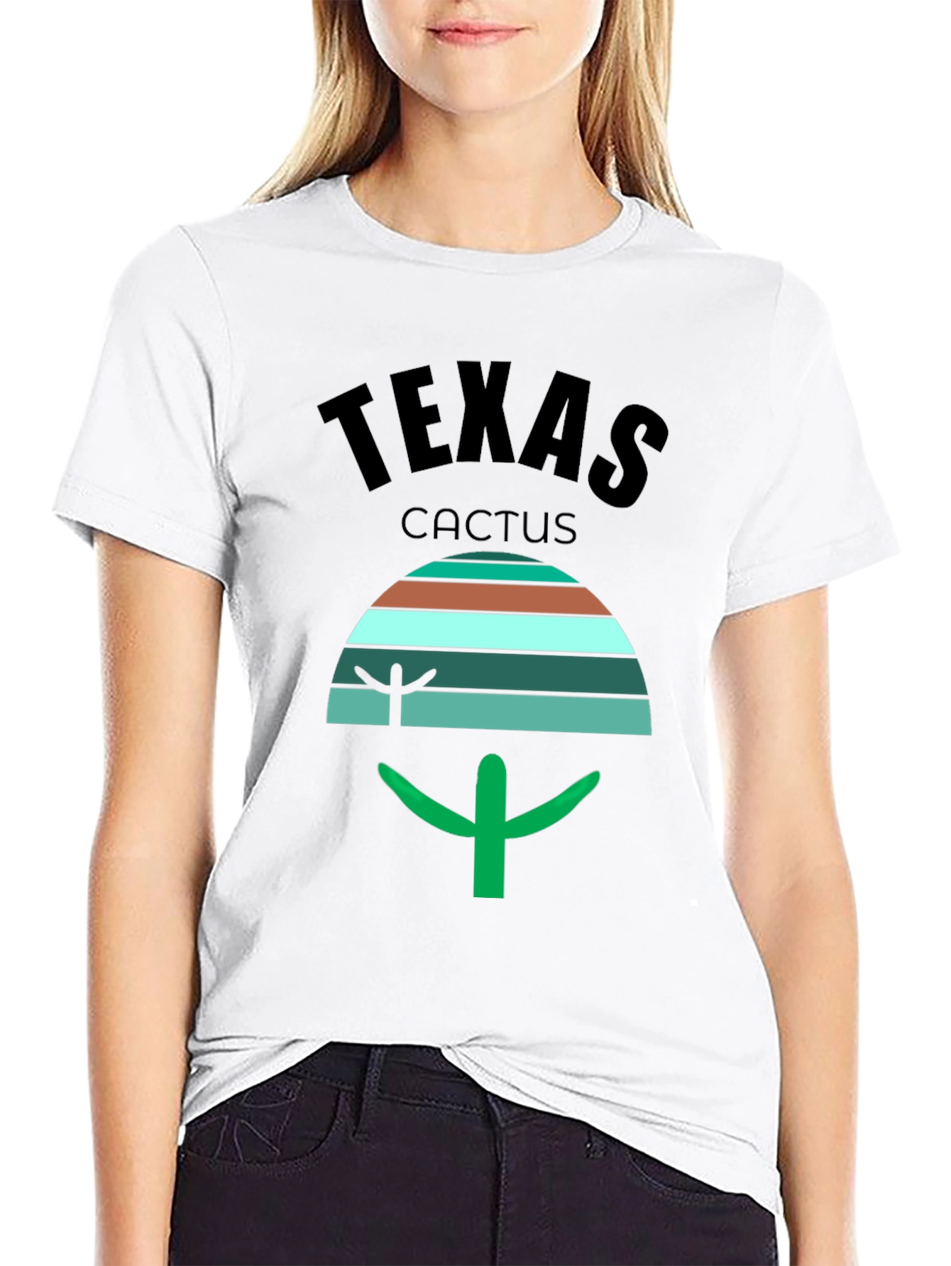 Texas Cactus Retro T-Shirt