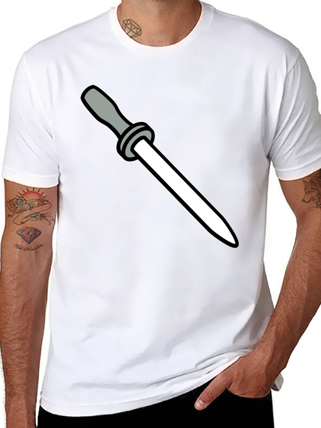 Knife Sharpening Steel Graphic T-Shirt