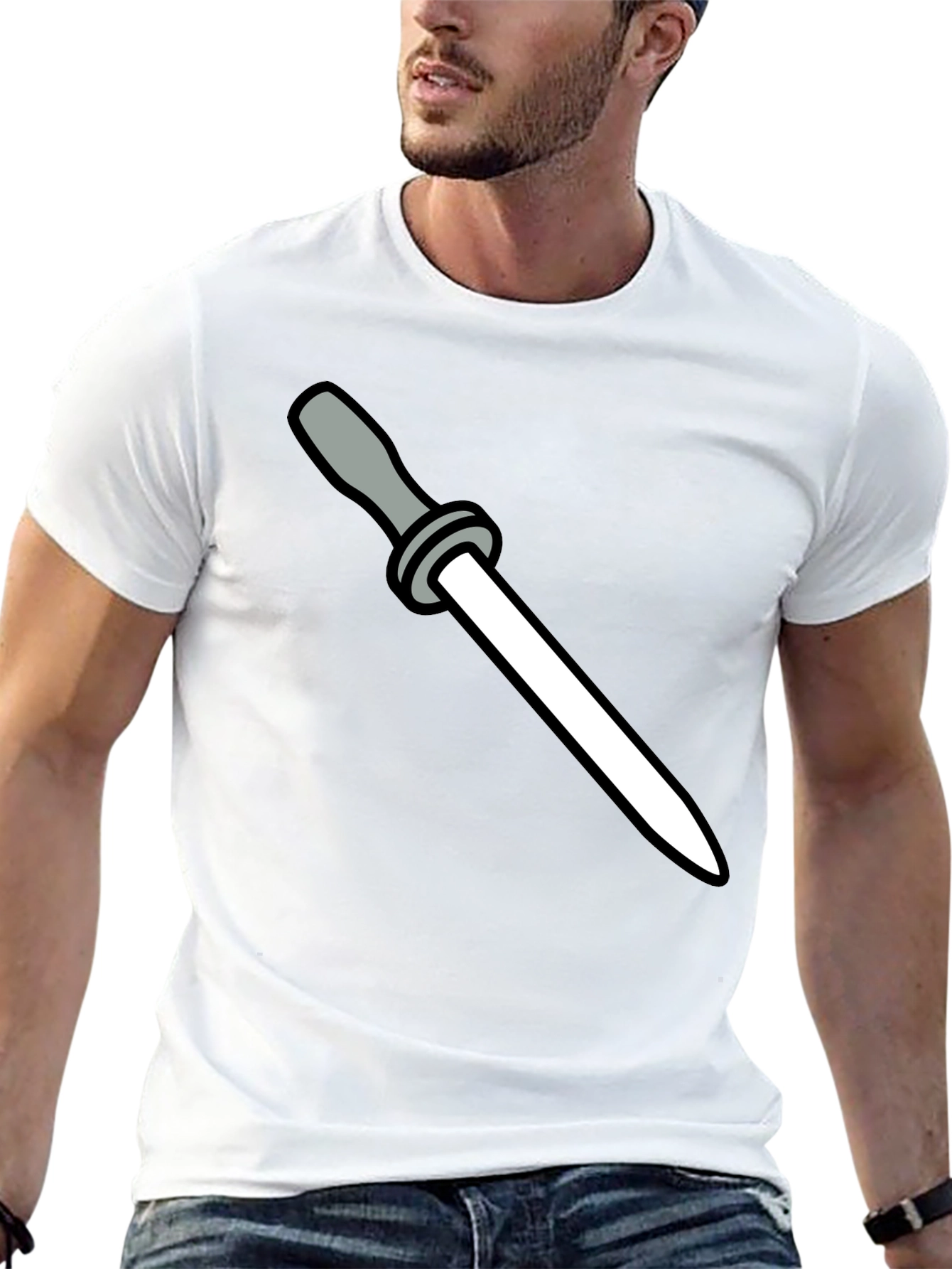 Knife Sharpening Steel Graphic T-Shirt
