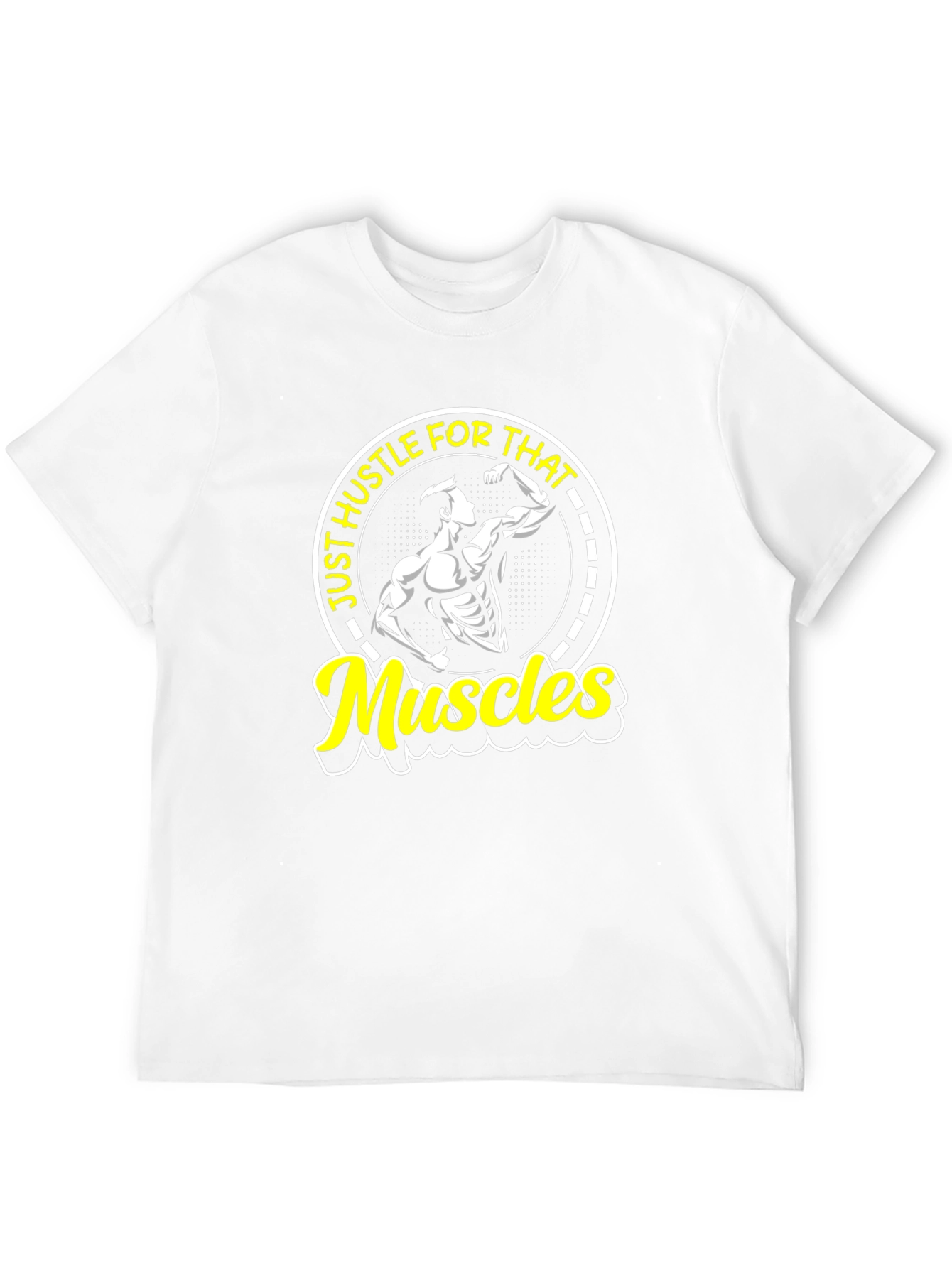 Hustle for Muscles Black Graphic T-Shirt
