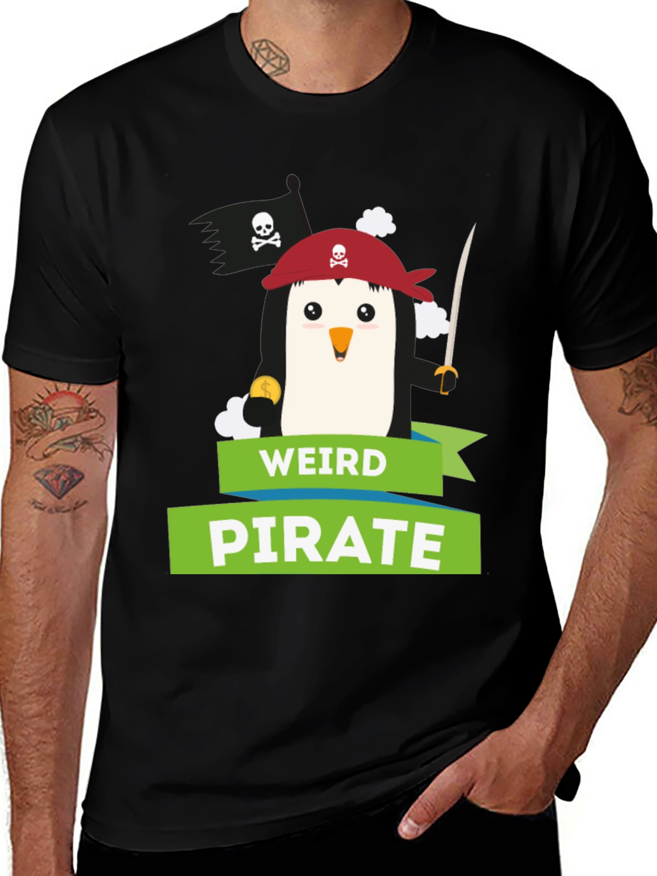 Weird Pirate Penguin T-Shirt