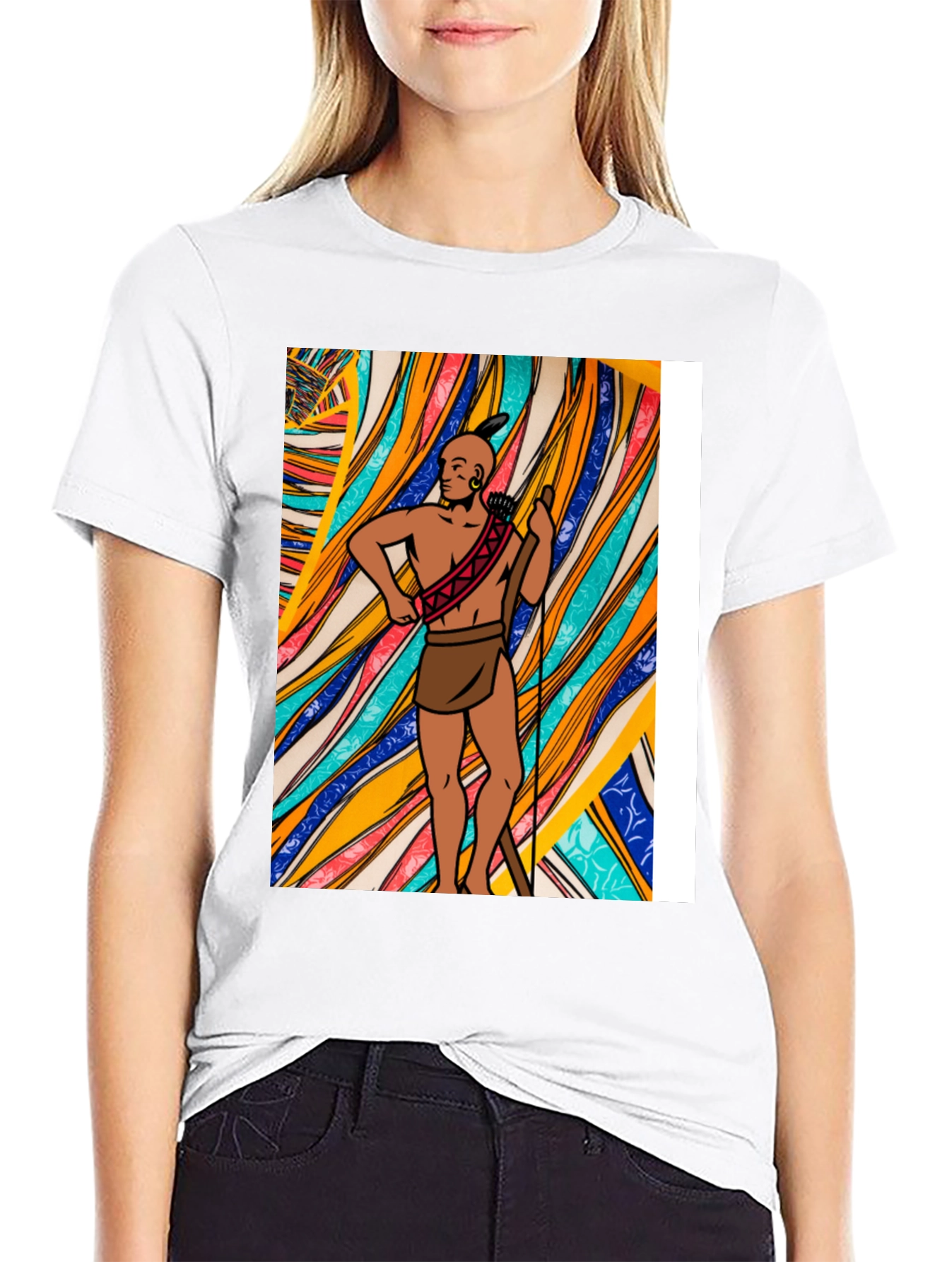 Native American Graphic Tee - Black