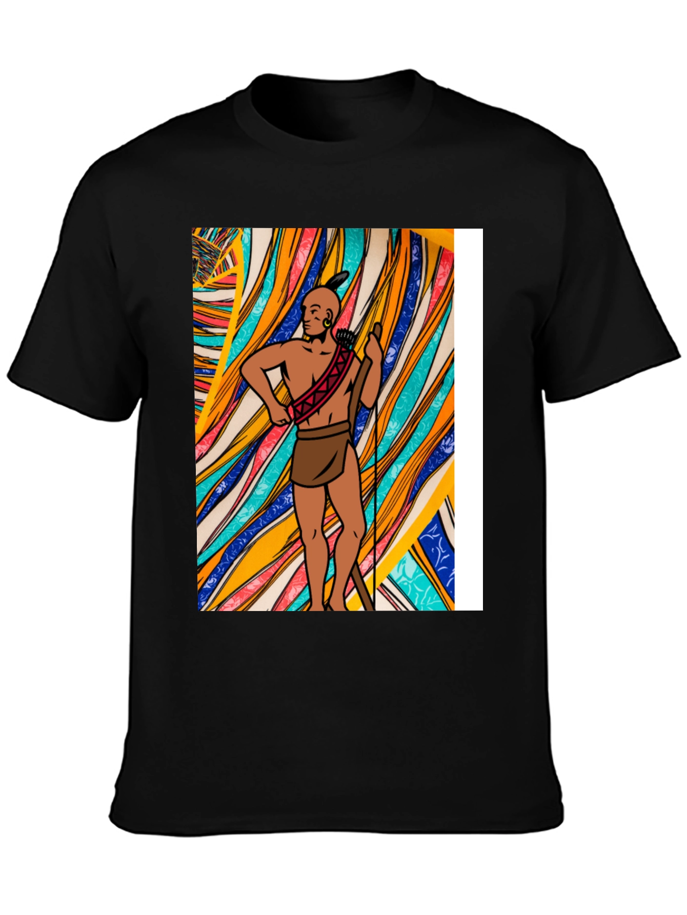 Native American Graphic Tee - Black