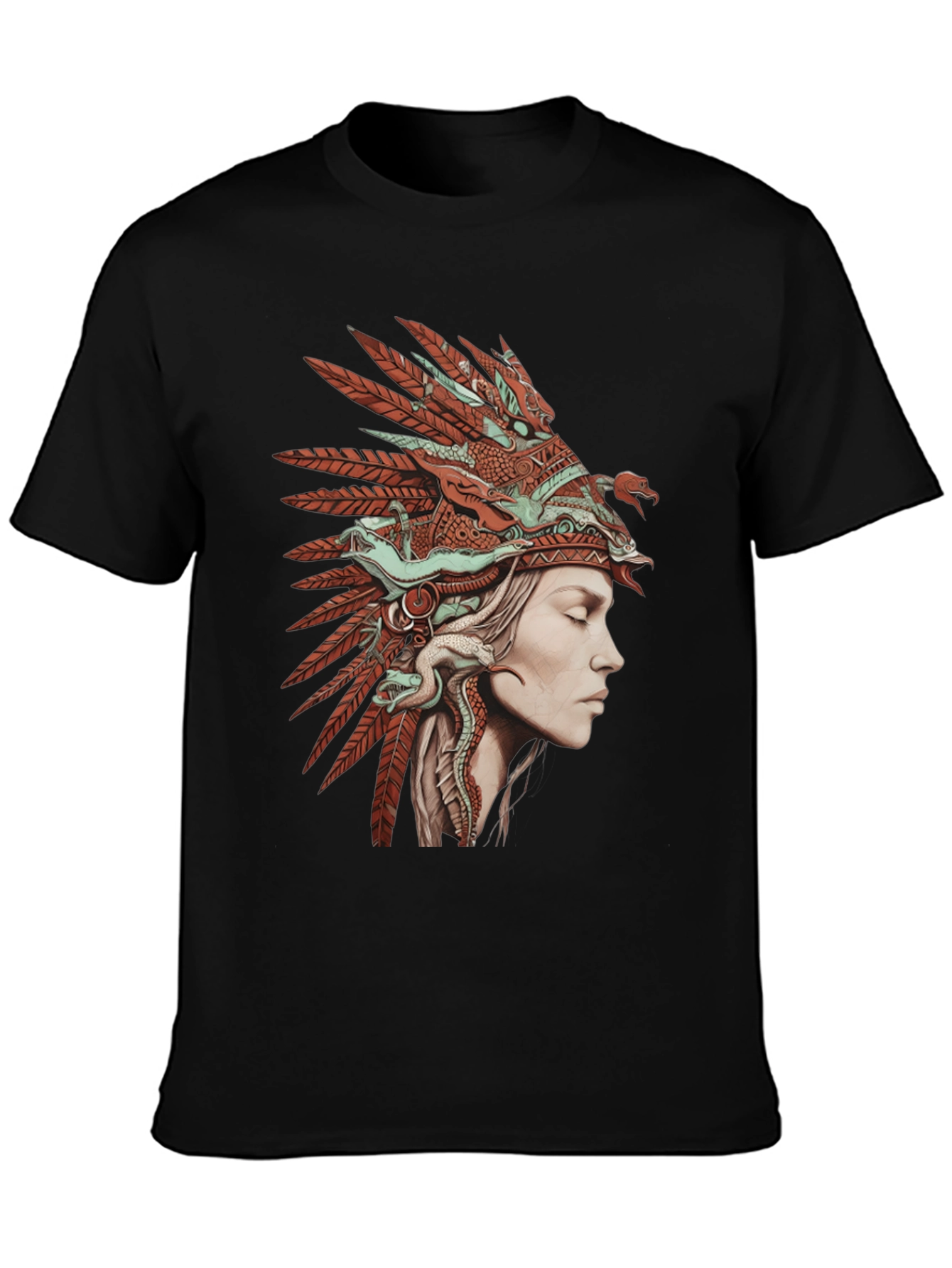 Native American Headdress Graphic T-Shirt