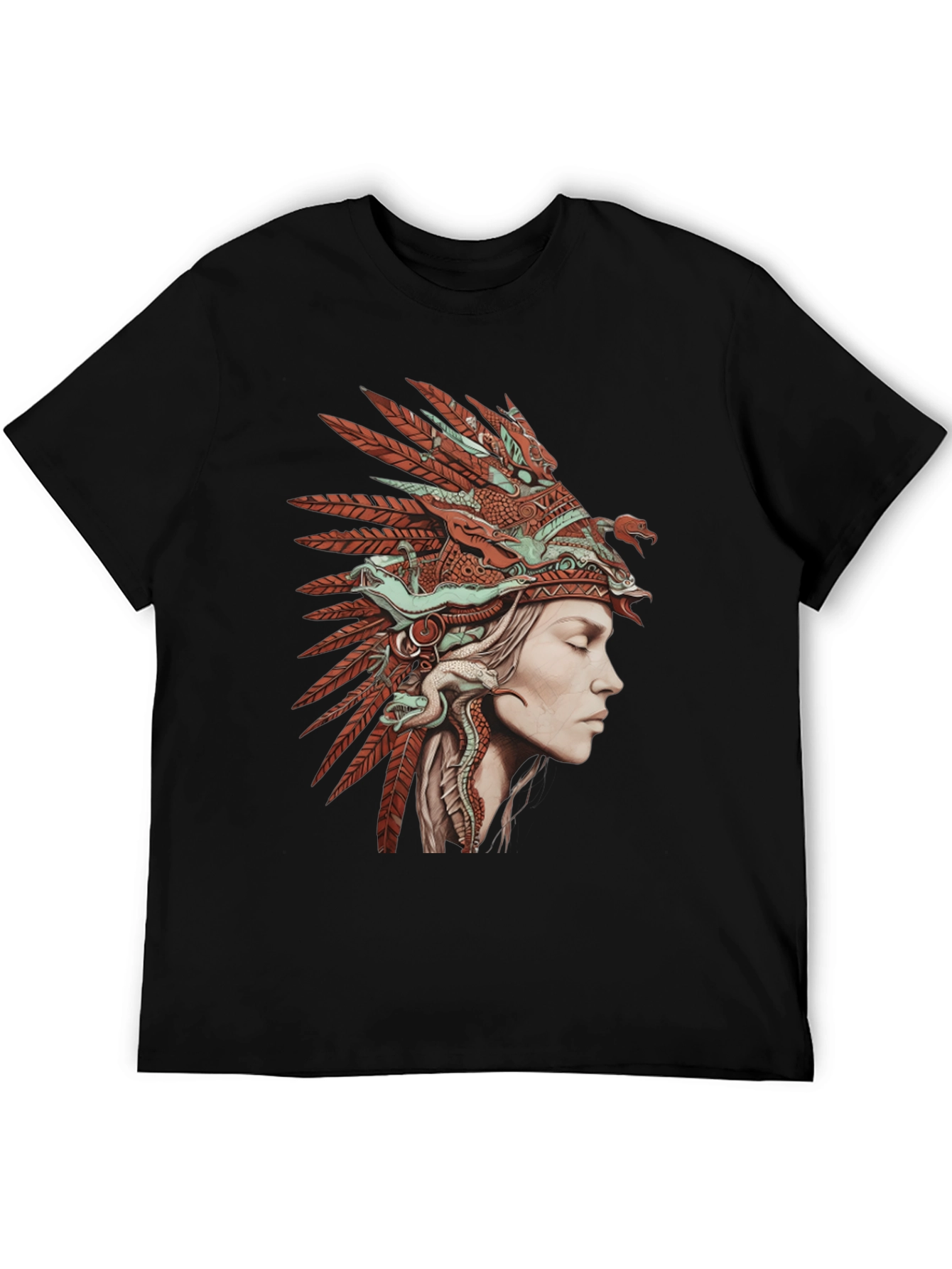 Native American Headdress Graphic T-Shirt