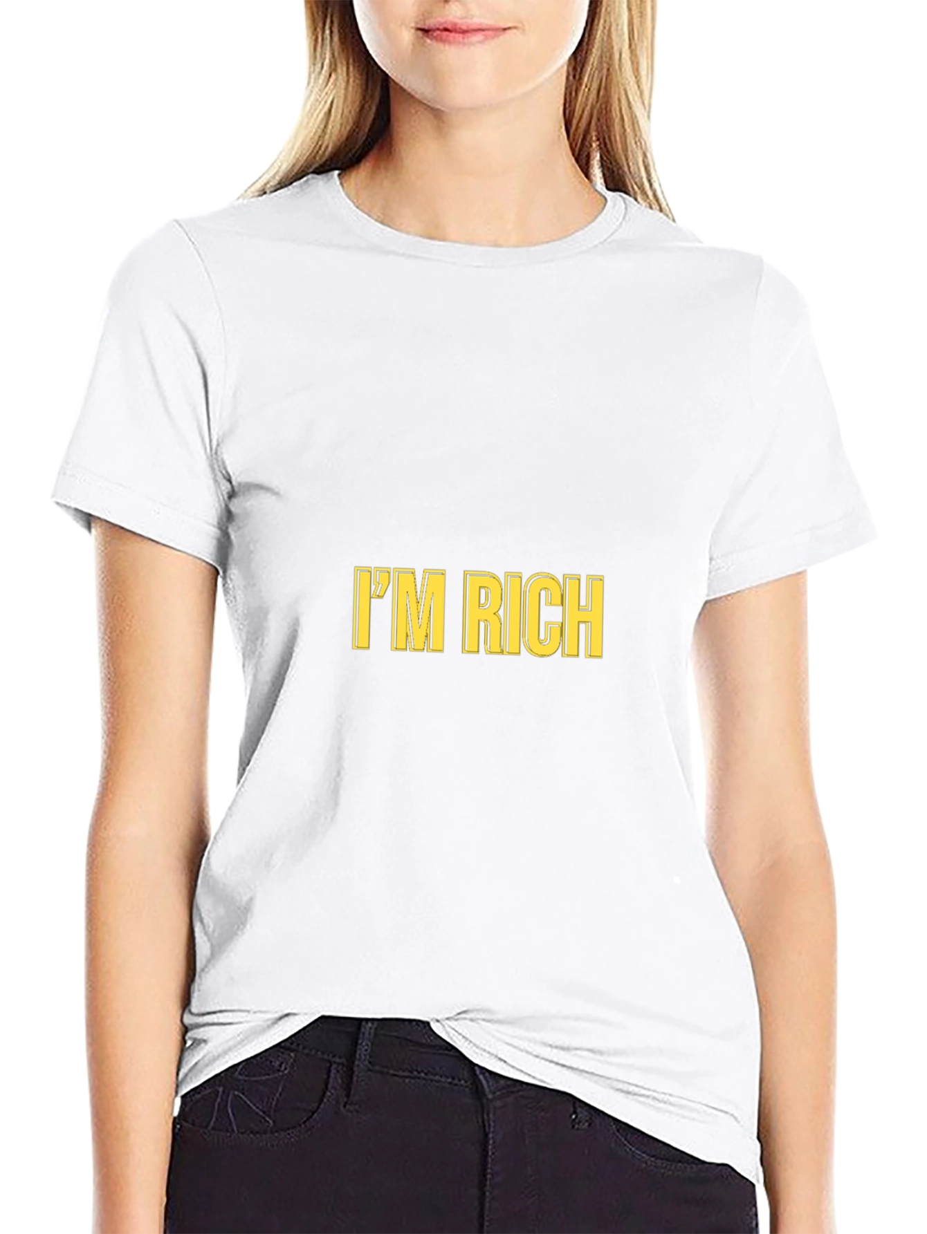 Im Rich Black Graphic Tee