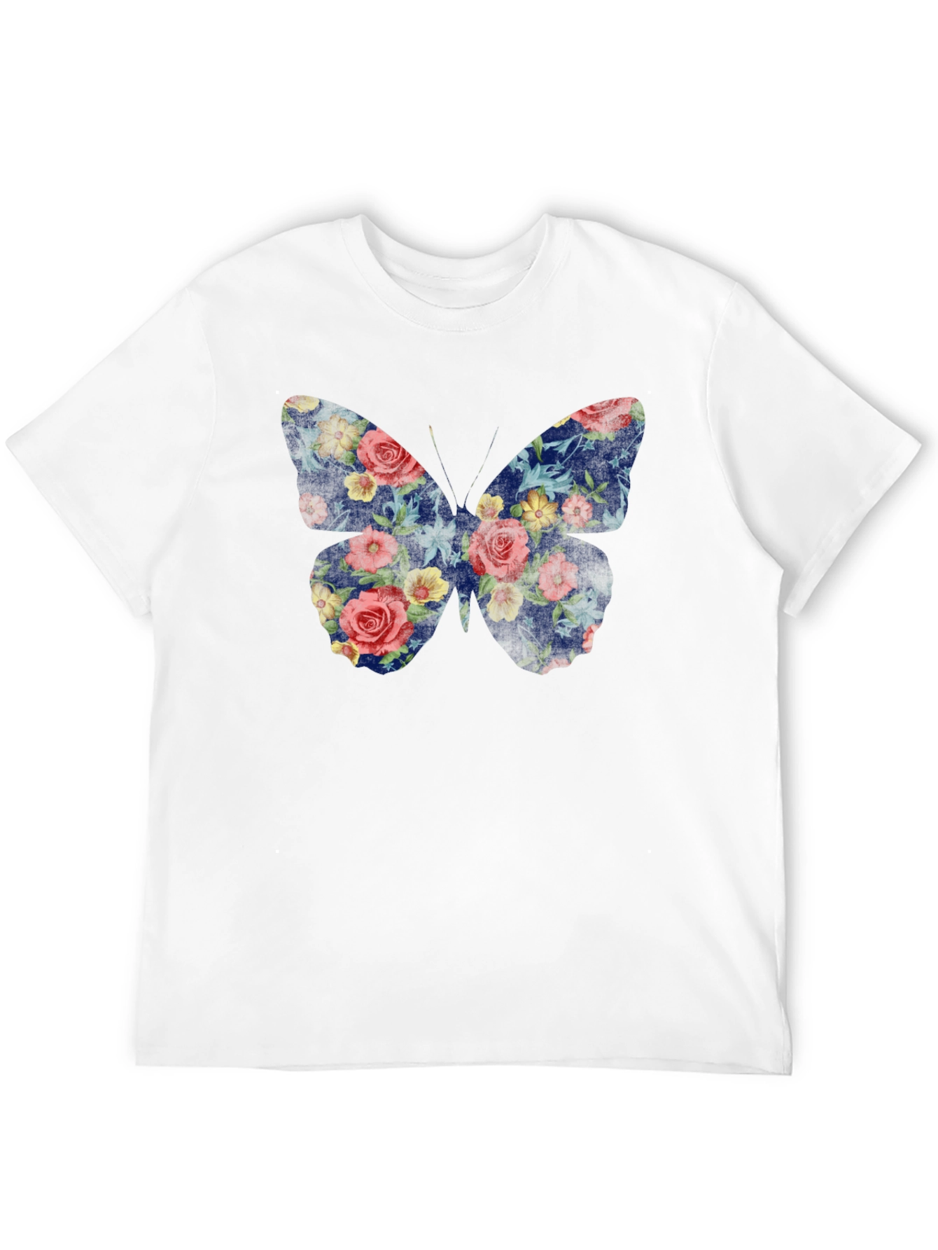 Floral Butterfly Graphic T-Shirt - Unisex
