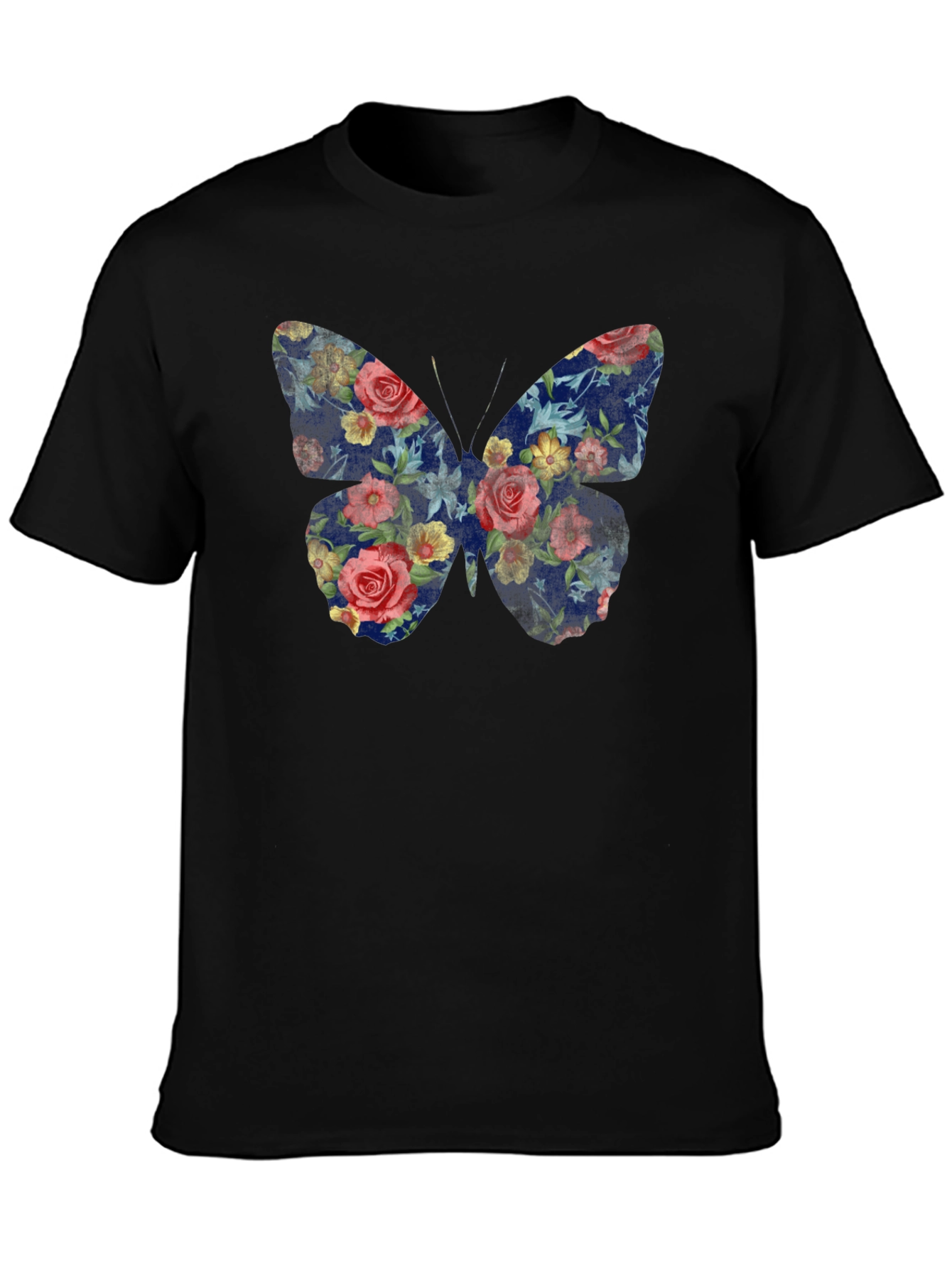 Floral Butterfly Graphic T-Shirt - Unisex