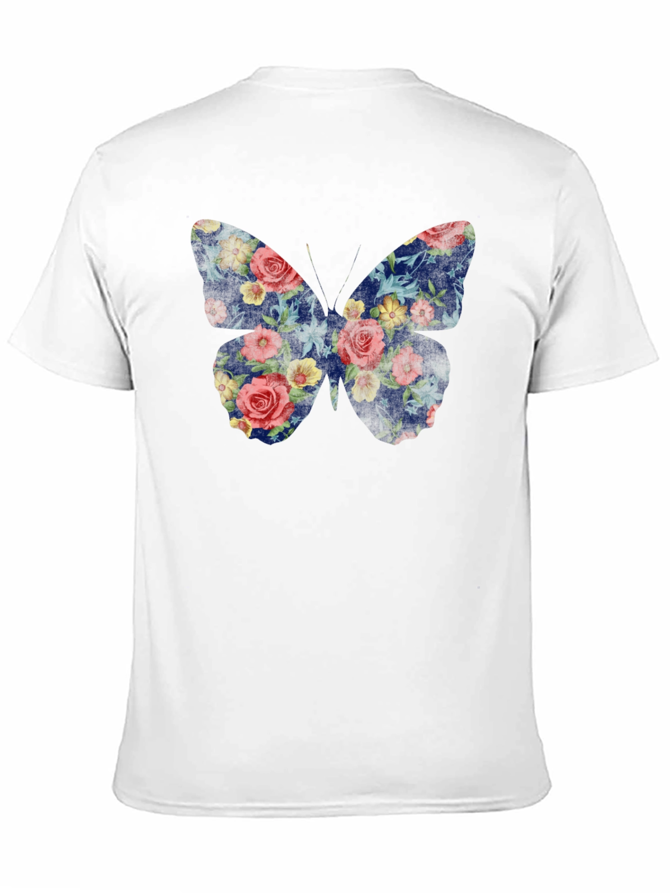 Floral Butterfly Graphic T-Shirt - Unisex