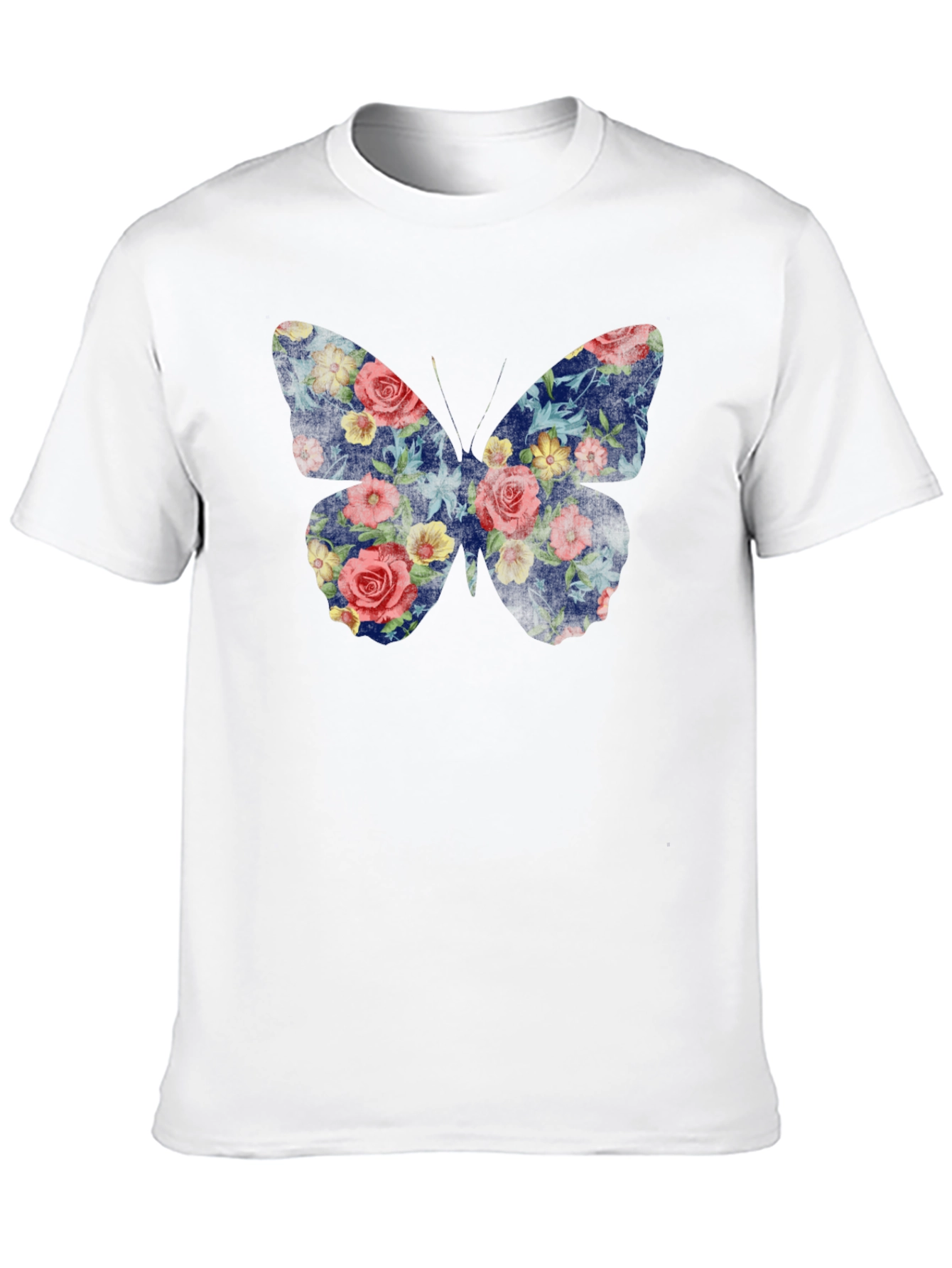 Floral Butterfly Graphic T-Shirt - Unisex