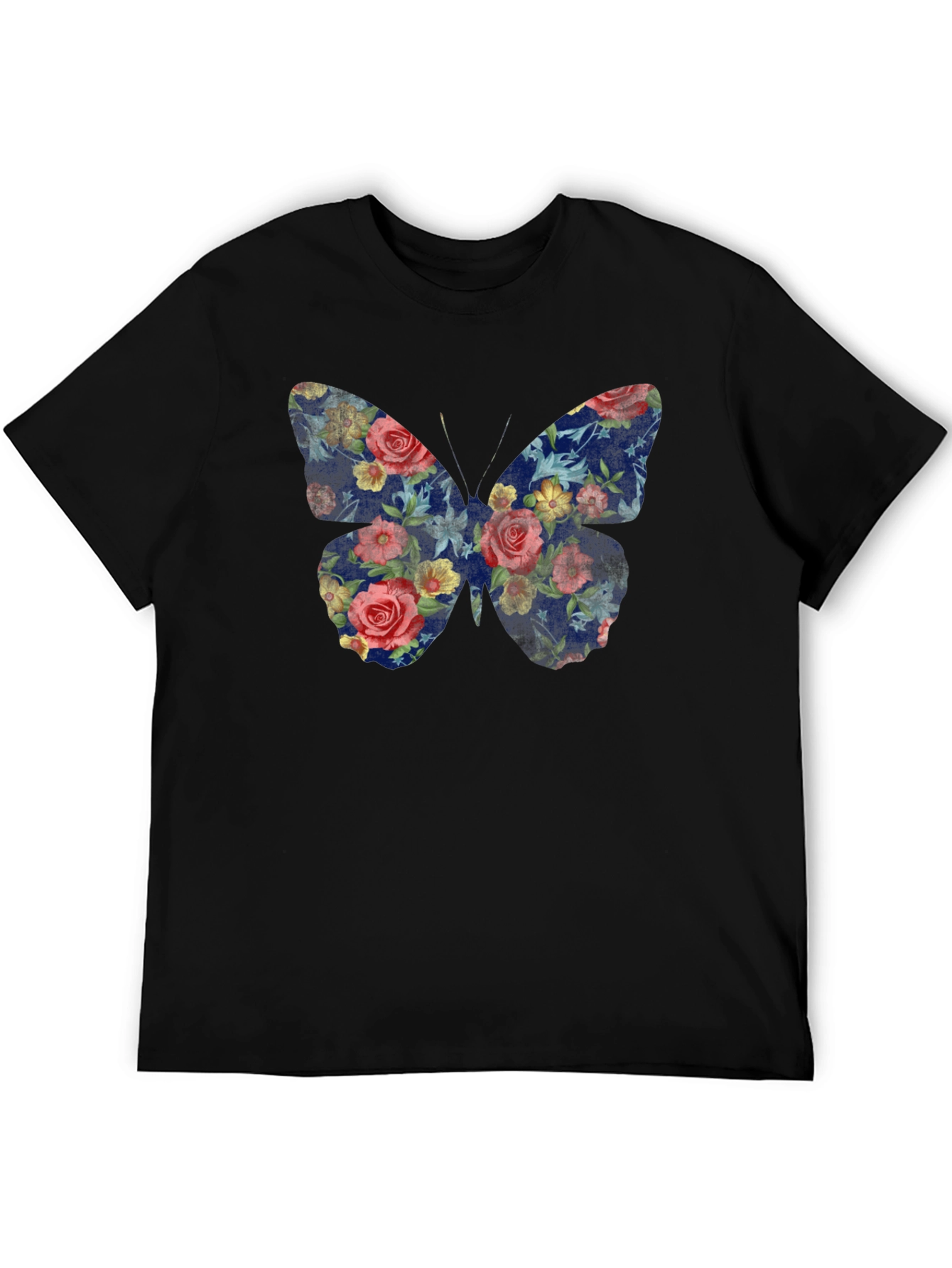 Floral Butterfly Graphic T-Shirt - Unisex