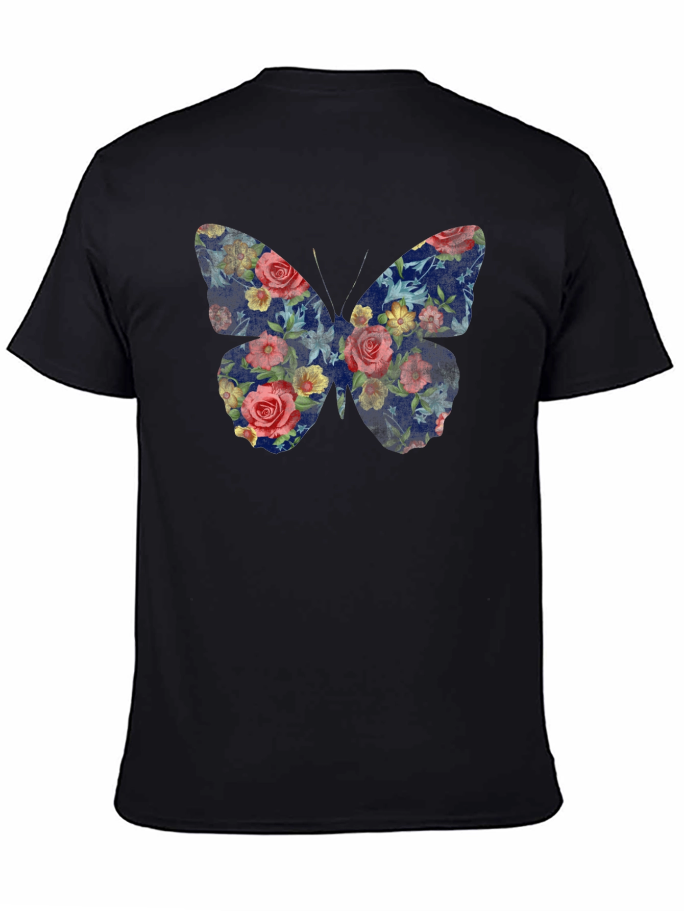 Floral Butterfly Graphic T-Shirt - Unisex